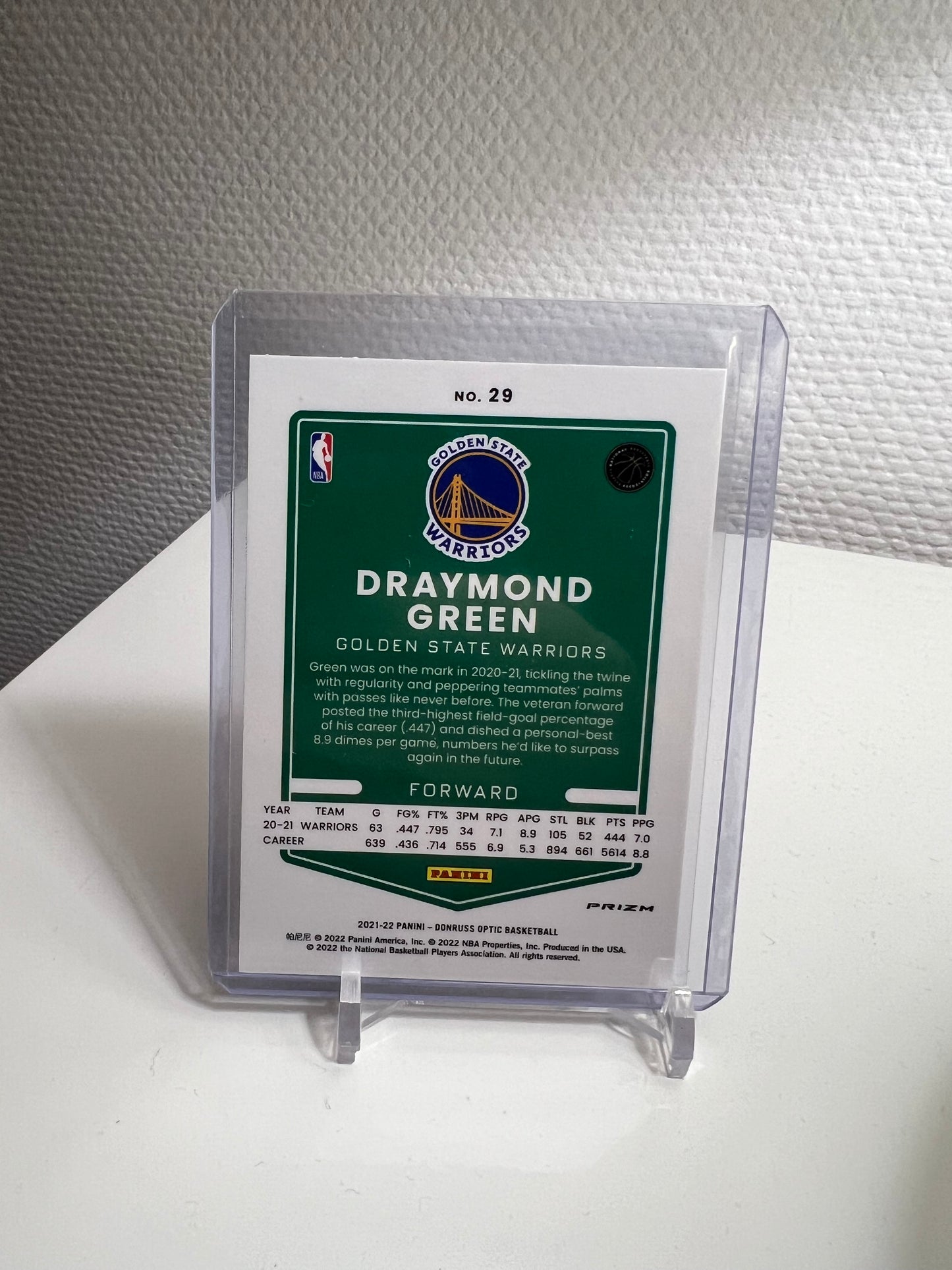 Donruss Optic 21-22 - Draymond Green Purple Prizm - Golden State Warriors
