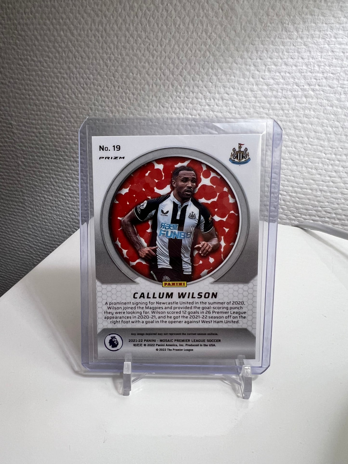Mosaic 21-22 - Callum Wilson International Men of Mastery Silver Prizm - Newcastle United