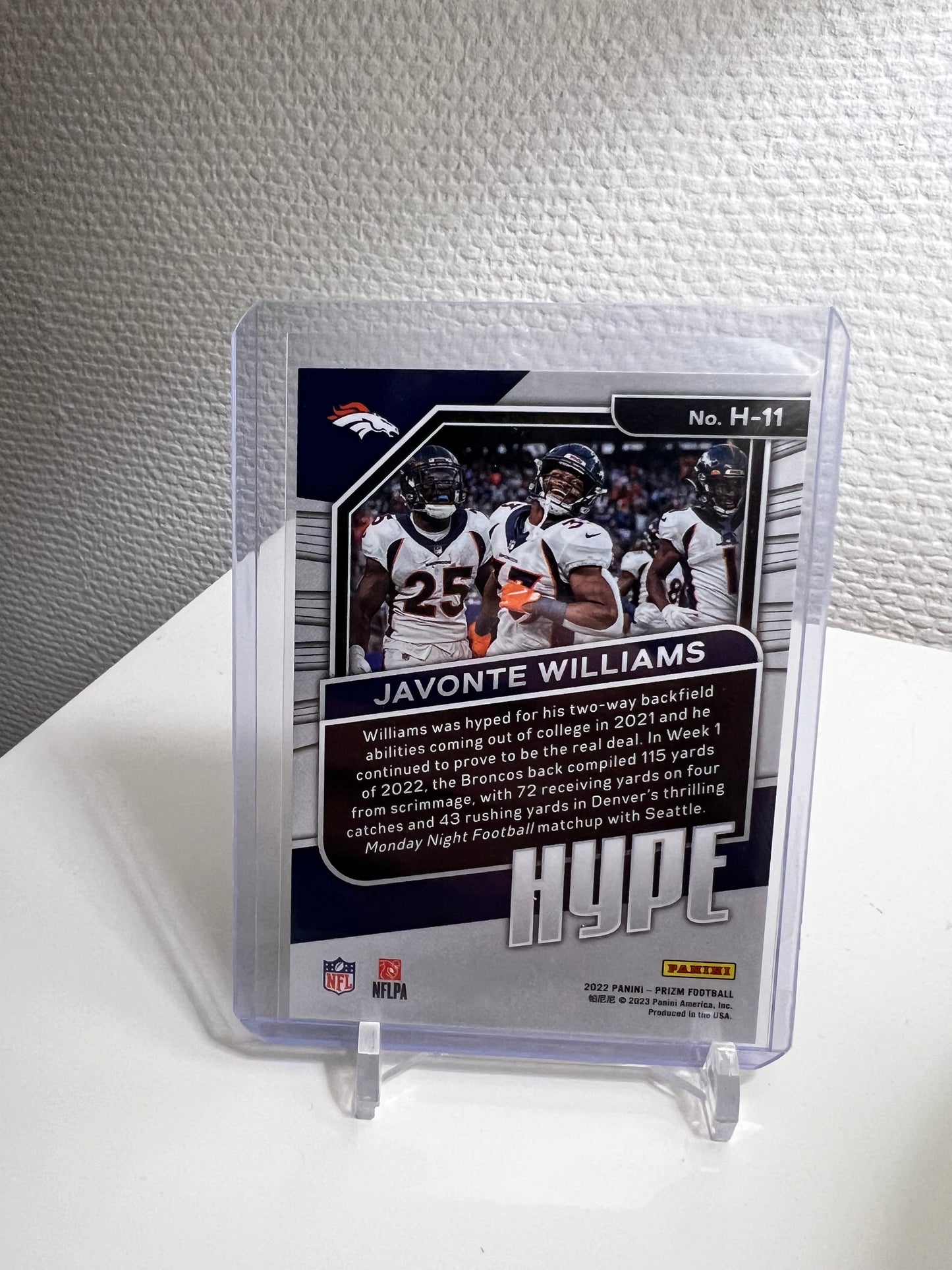 Prizm 21 - Javonte Williams Hype - Denver Broncos #H-11