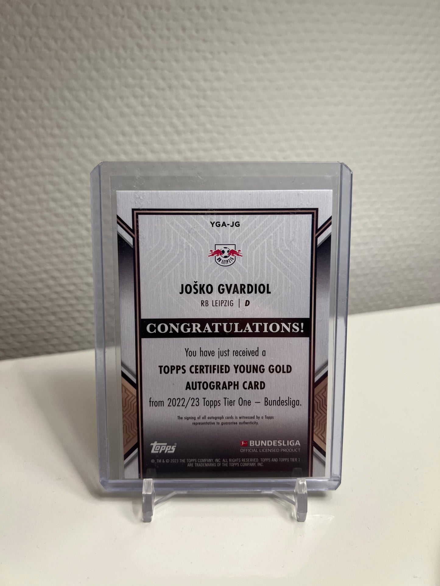 Tier One 22-23 - Josko Gvardiol Autograph Purple /50 - RB Leipzig #YGA-JG