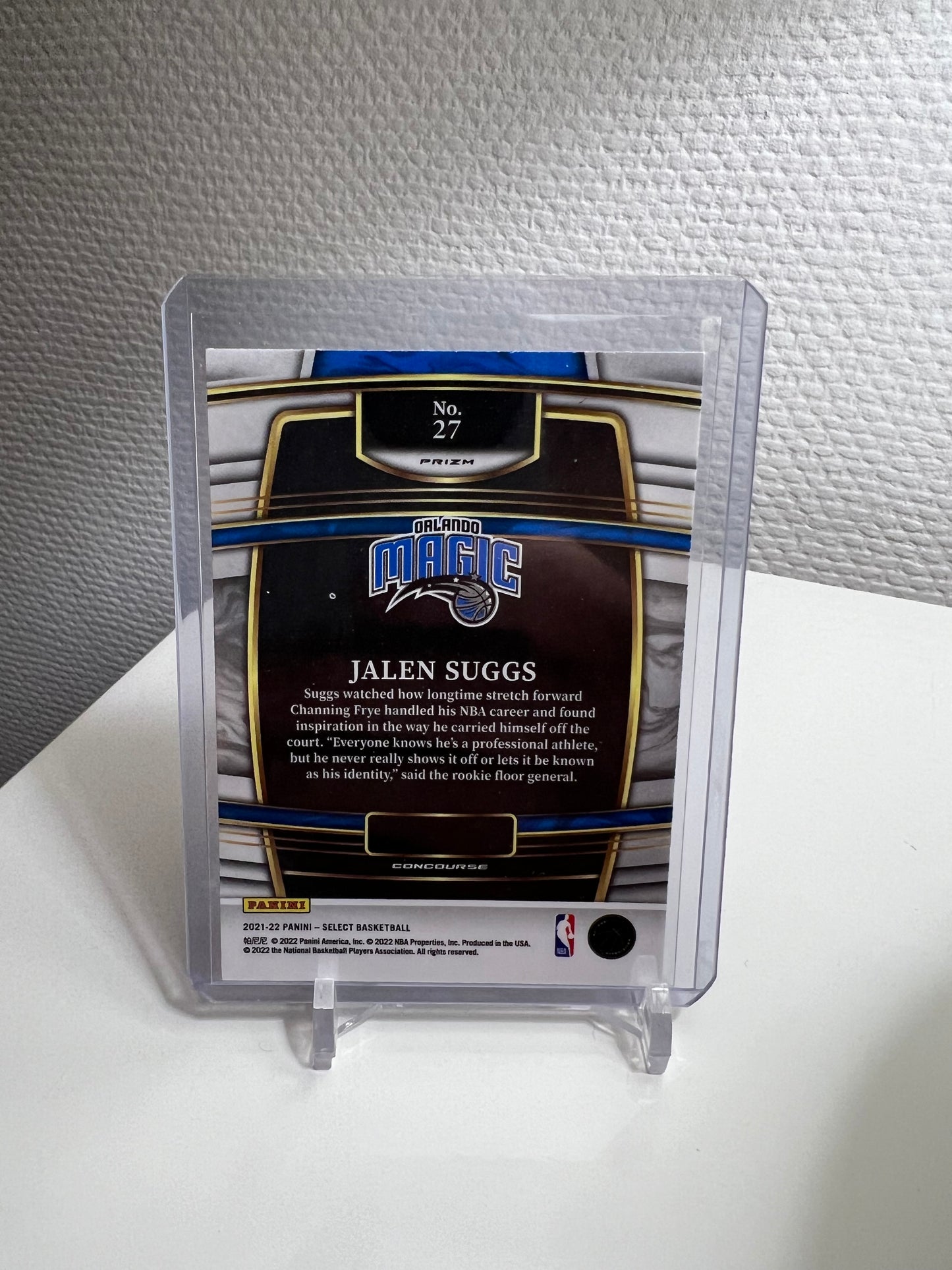Select 21-22 - Jalen Suggs Orange Shimmer Prizm RC Card - Orlando Magic