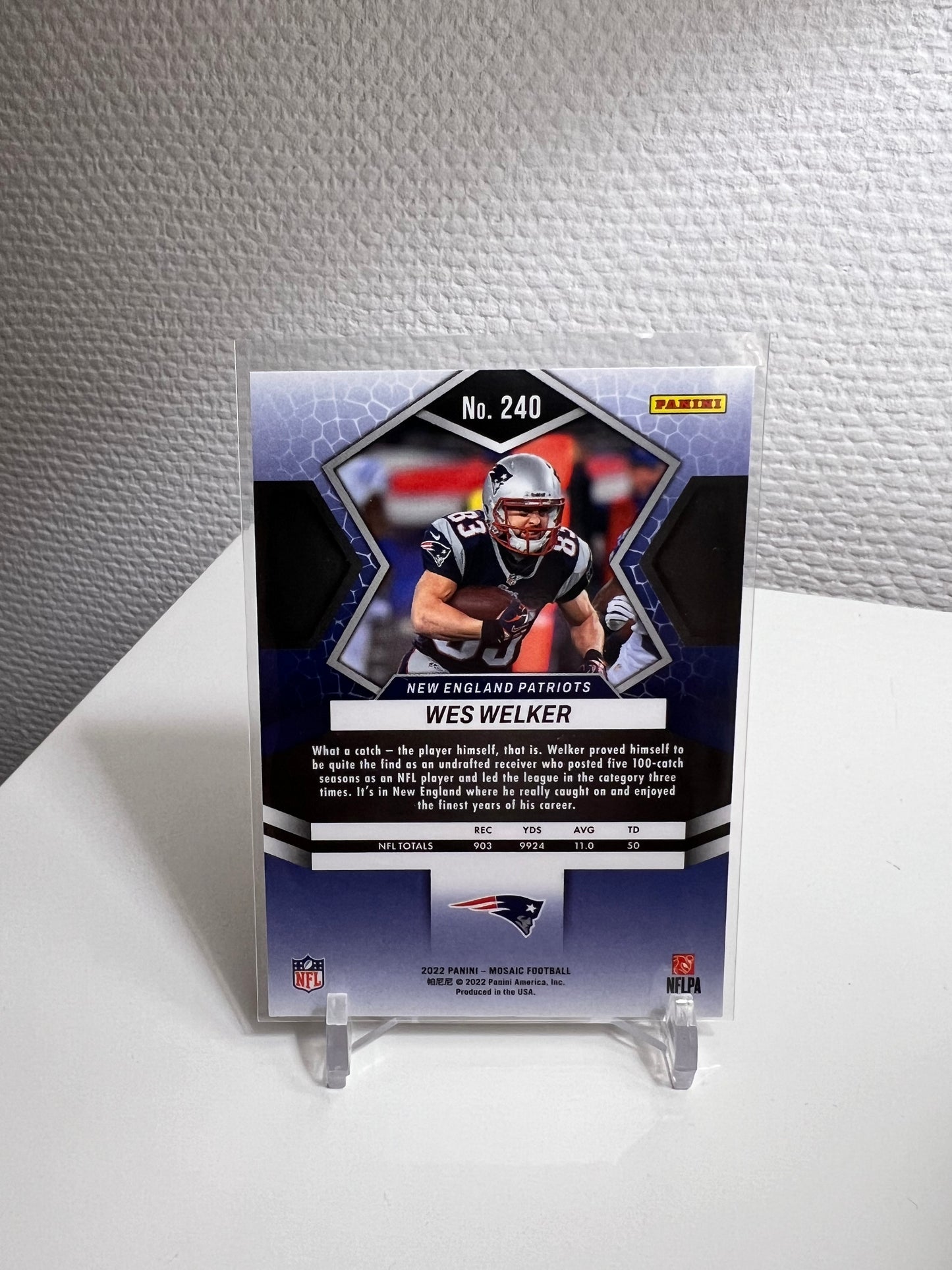 Mosaic 22 - Wes Welker - New England Patriots