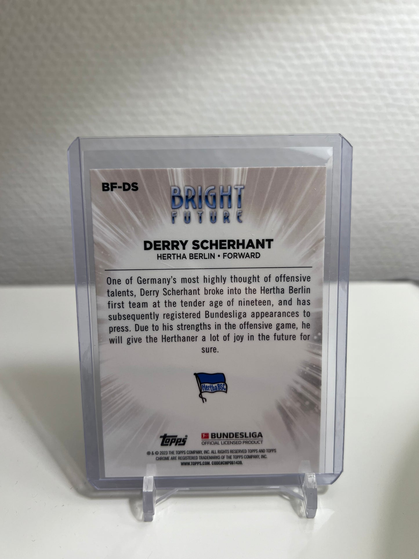 Chrome 22-23 - Derry Scherhant Bright Future RC Card - Hertha BSC Berlin
