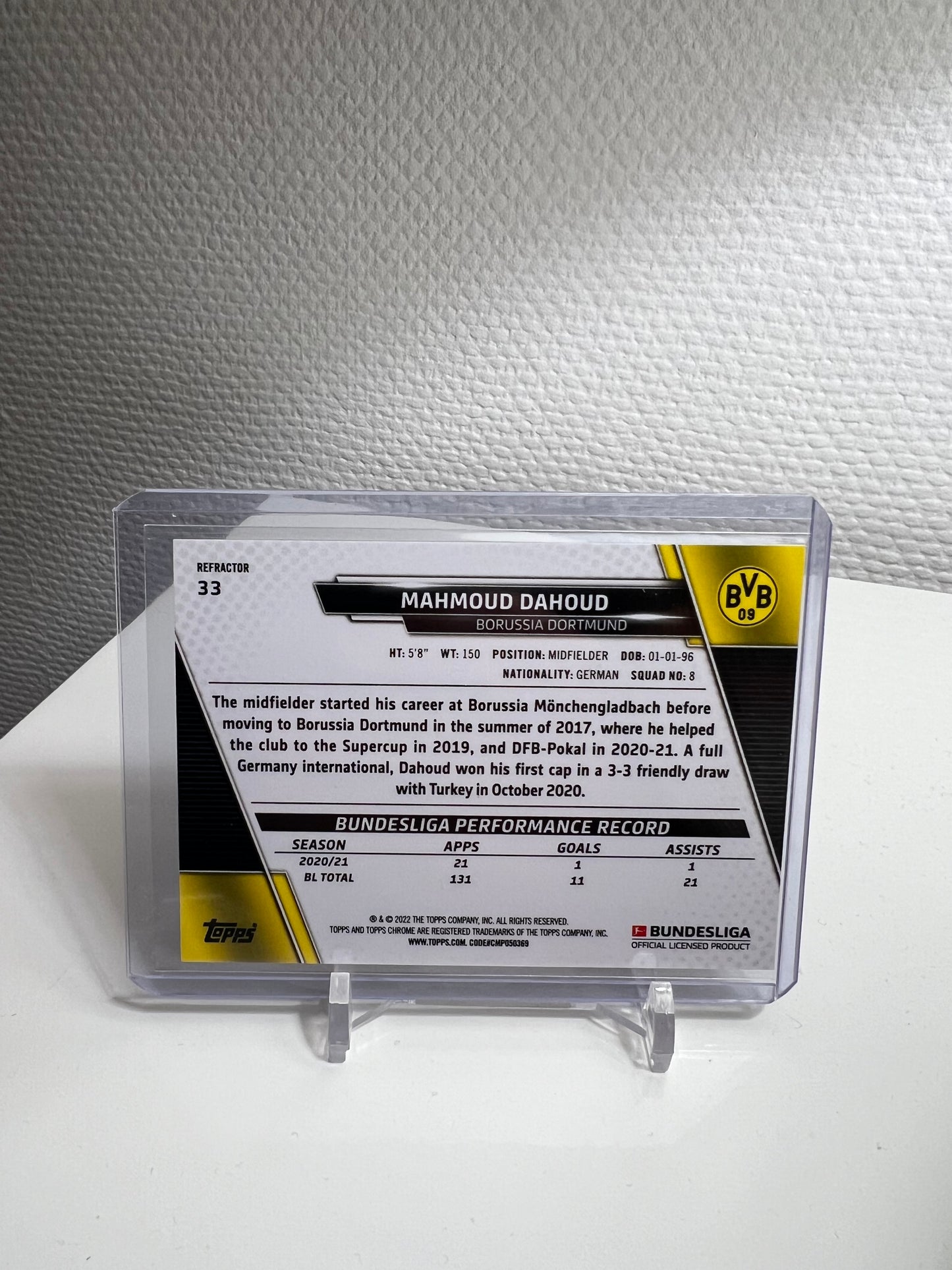 Chrome 21-22 - Mahmoud Dahoud Refractor - Borussia Dortmund