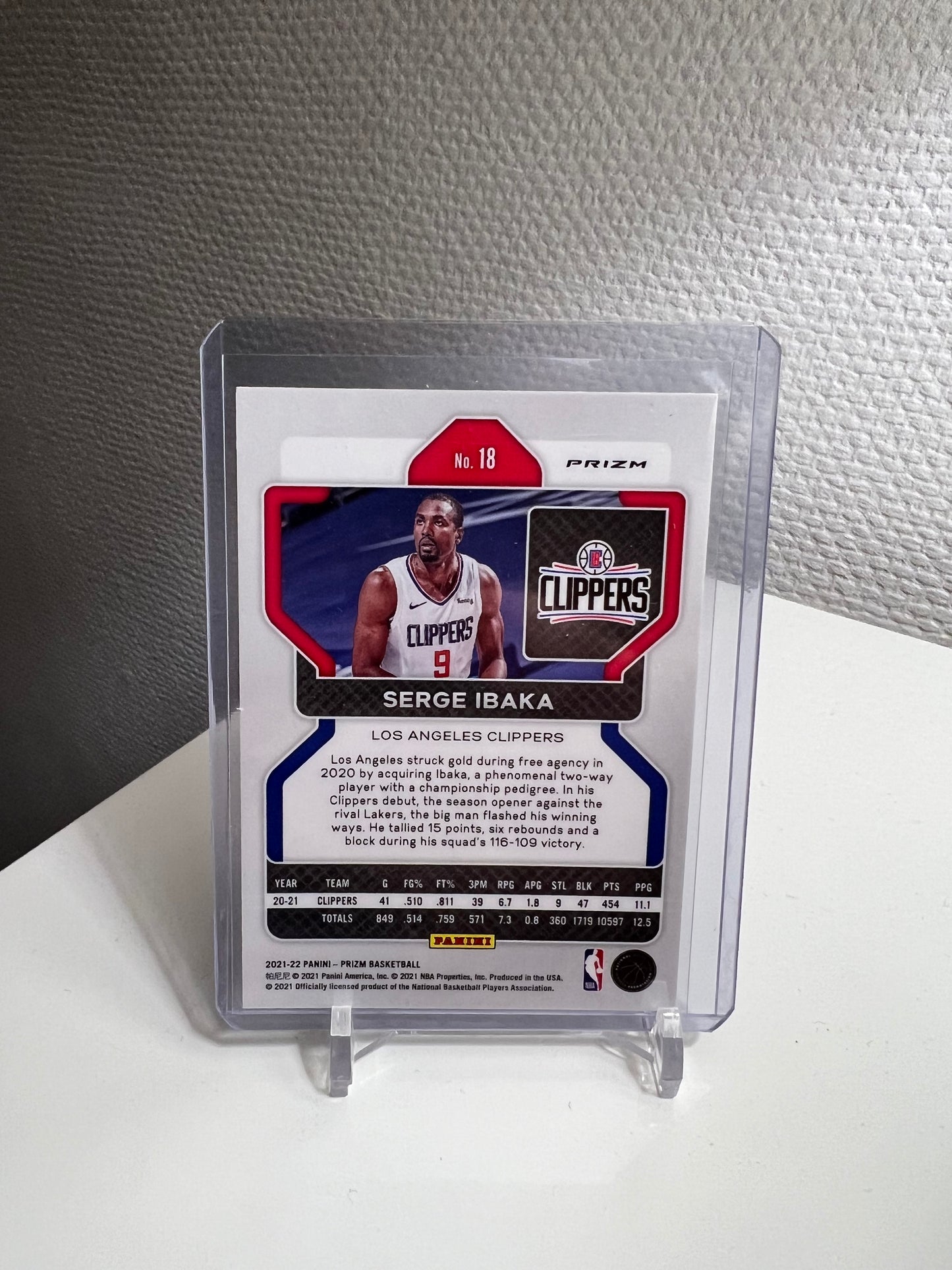 Prizm 21-22 - Serge Ibaka Tri-Color - Los Angeles Clippers