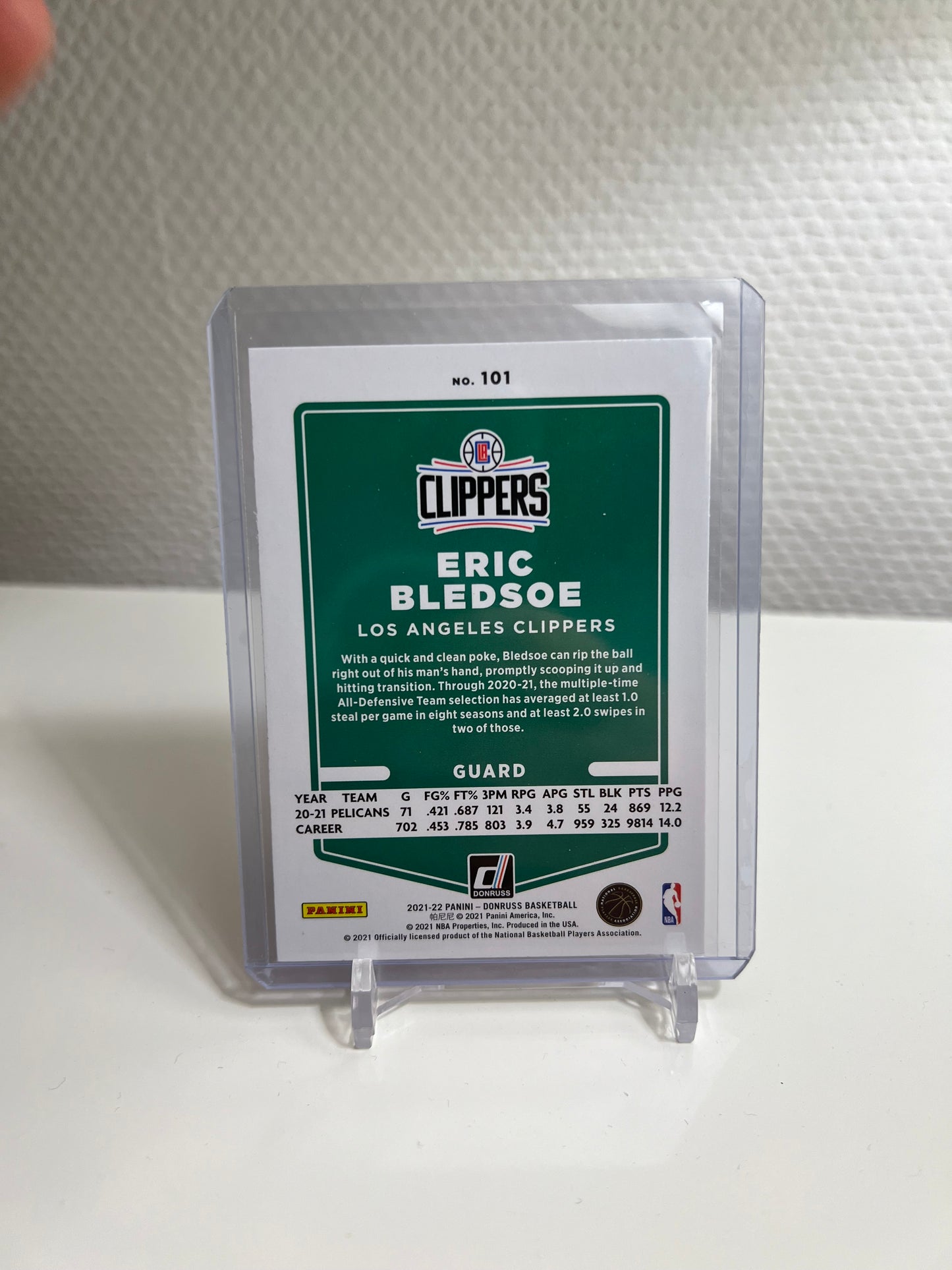 Donruss 21-22 - Eric Bledsoe Orange Laser - Los Angeles Clippers