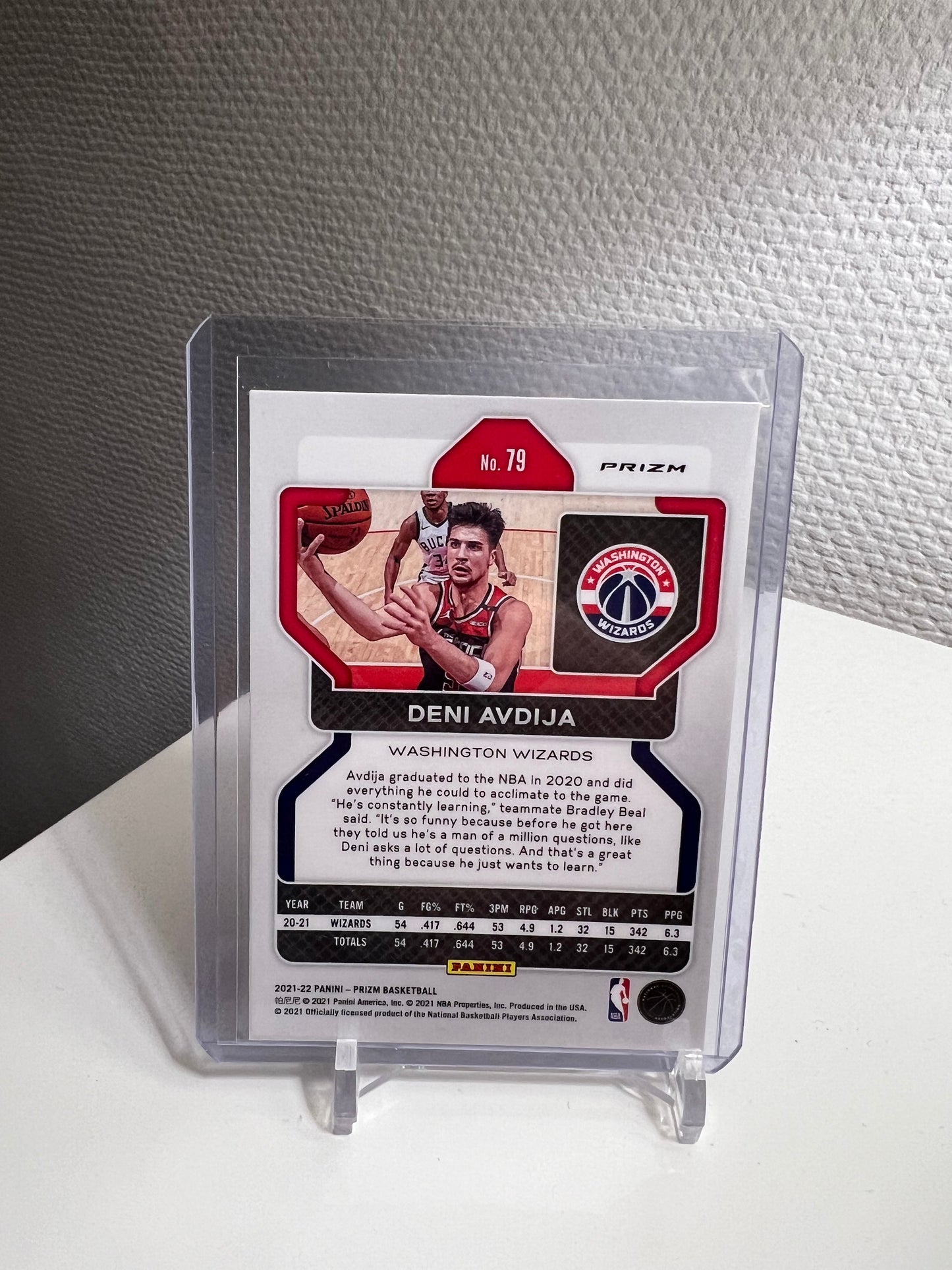 Prizm 21-22 - Deni Avdija Tri-Color - Washington Wizards