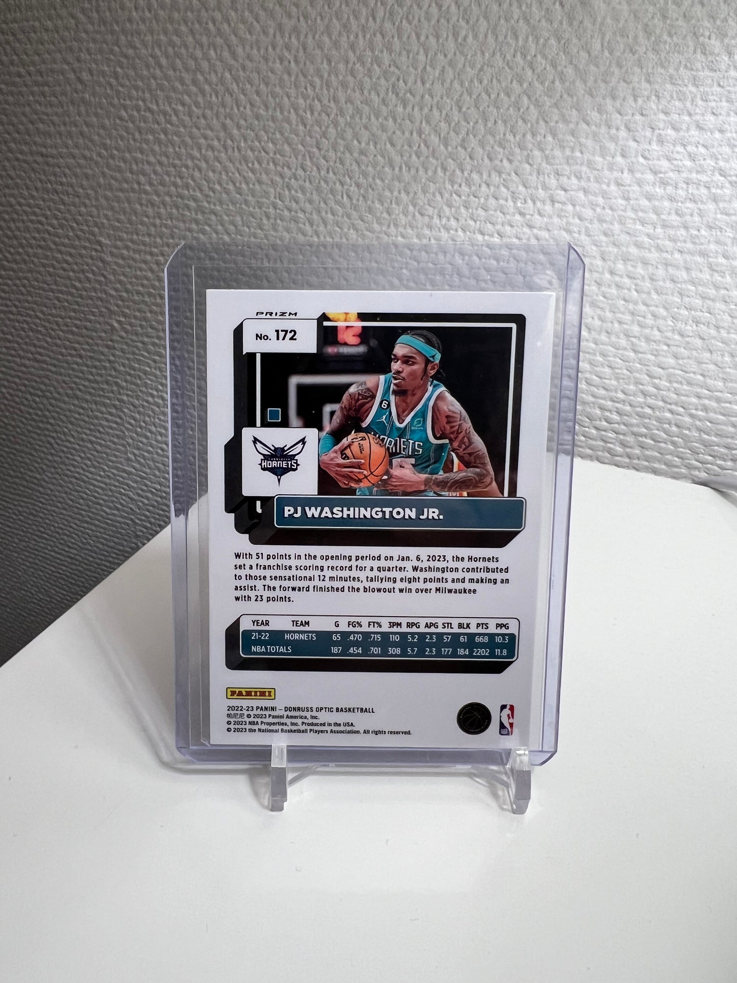 Donruss Optic 22-23 - PJ Washington Jr. Hyper Pink Prizm - Houston Hornets