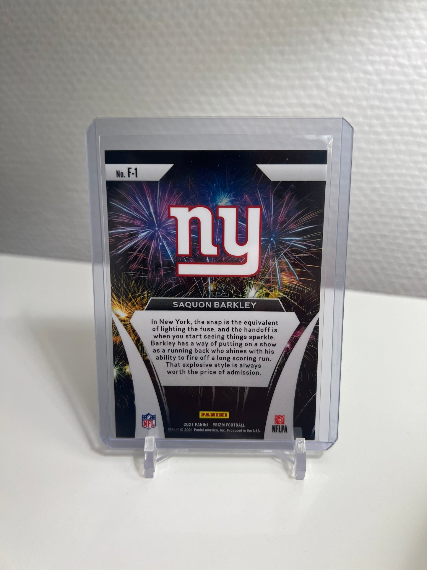 Prizm 21 - Saquon Barkley Fireworks - New York Giants #F-1