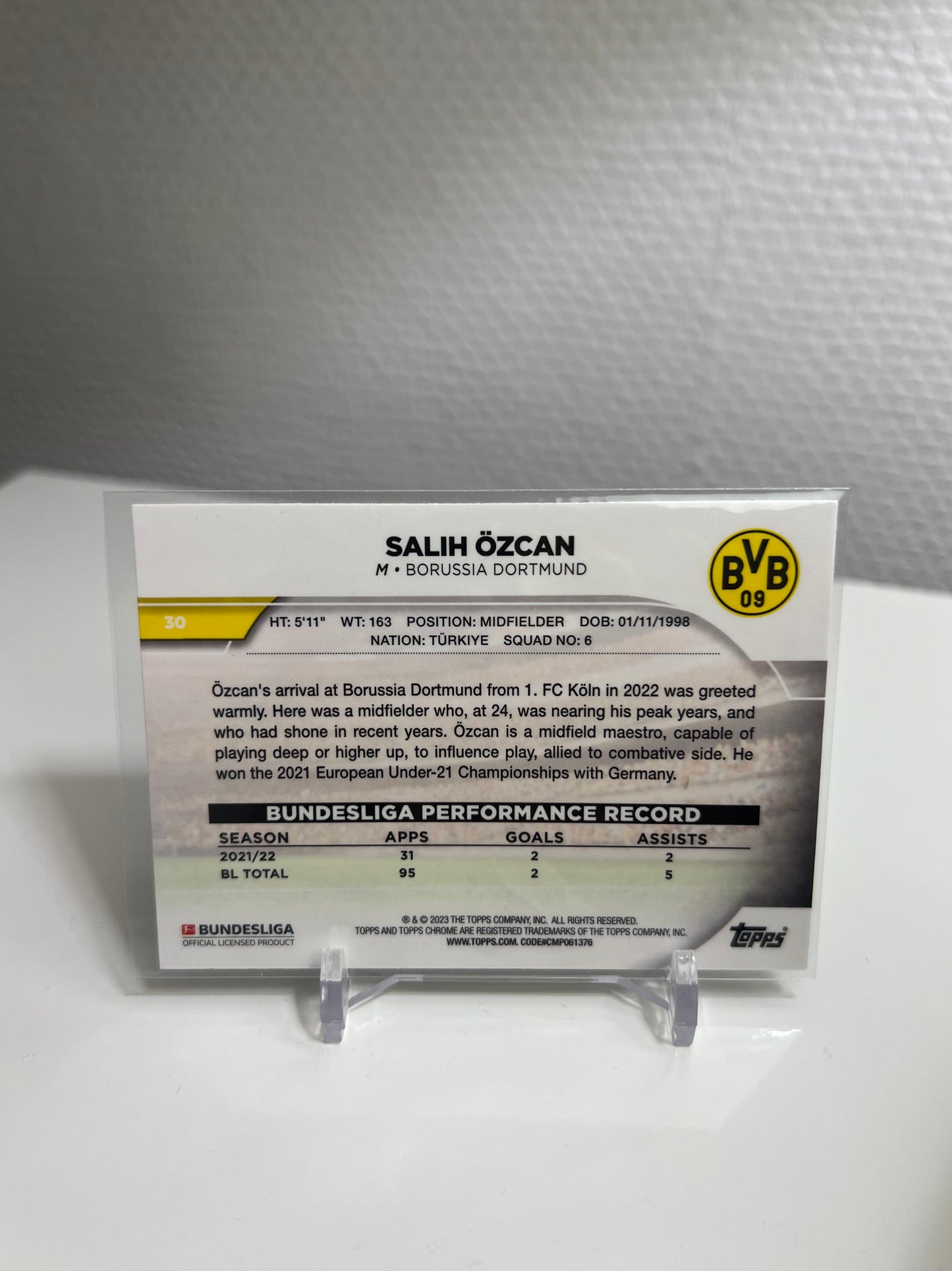Chrome 22-23 - Salih Özcan RC Card - Borussia Dortmund