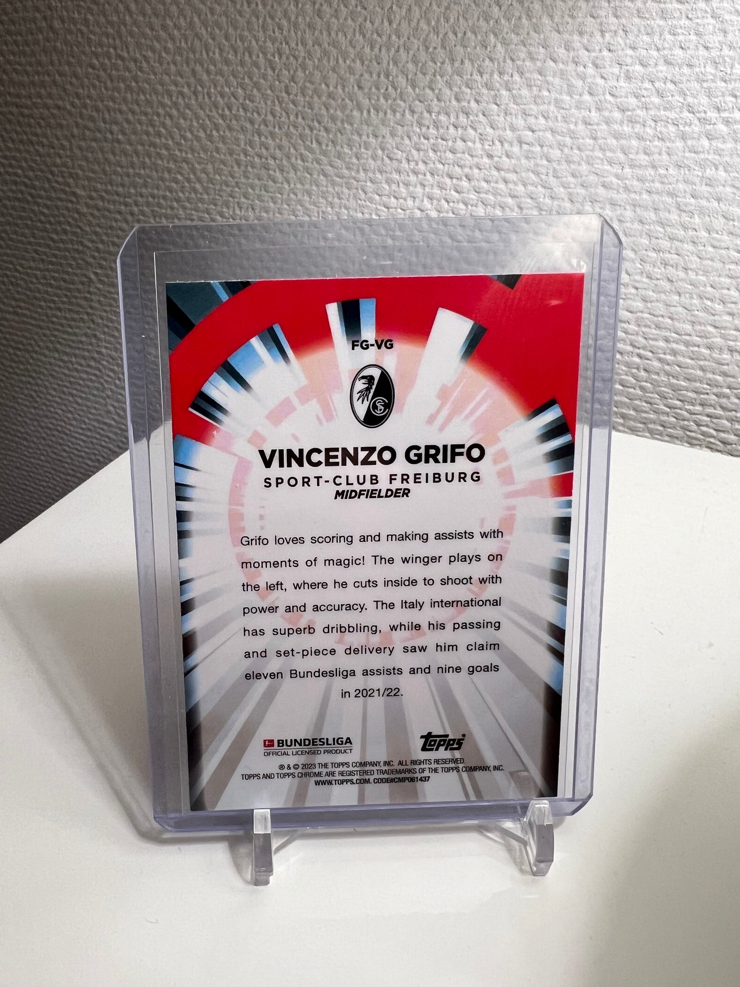 Chrome 22-23 - Vincenzo Grifo Flash of Genius - SC Freiburg #FG-VG