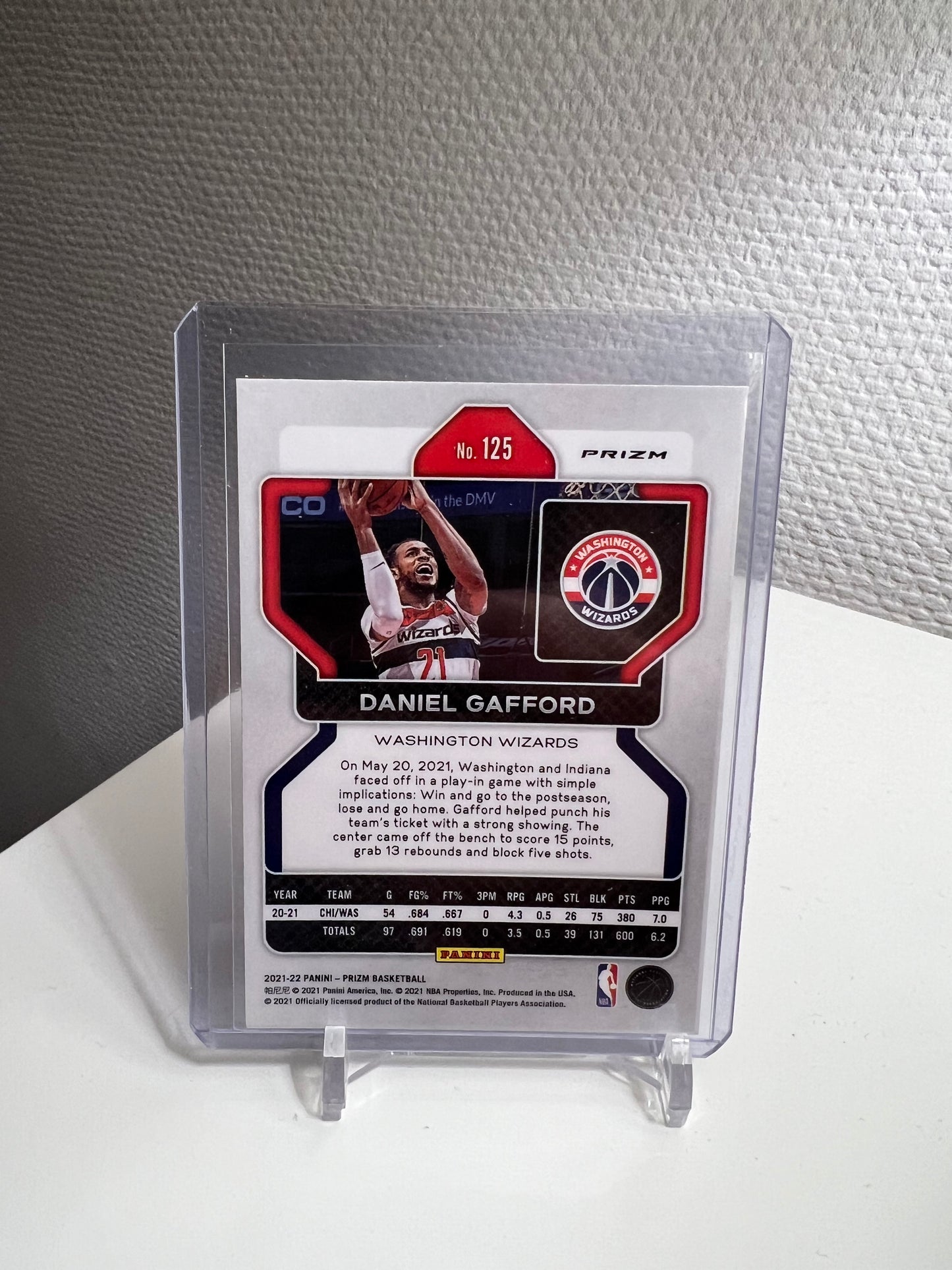 Prizm 21-22 - Daniel Gafford Tri-Color - Washington Wizards