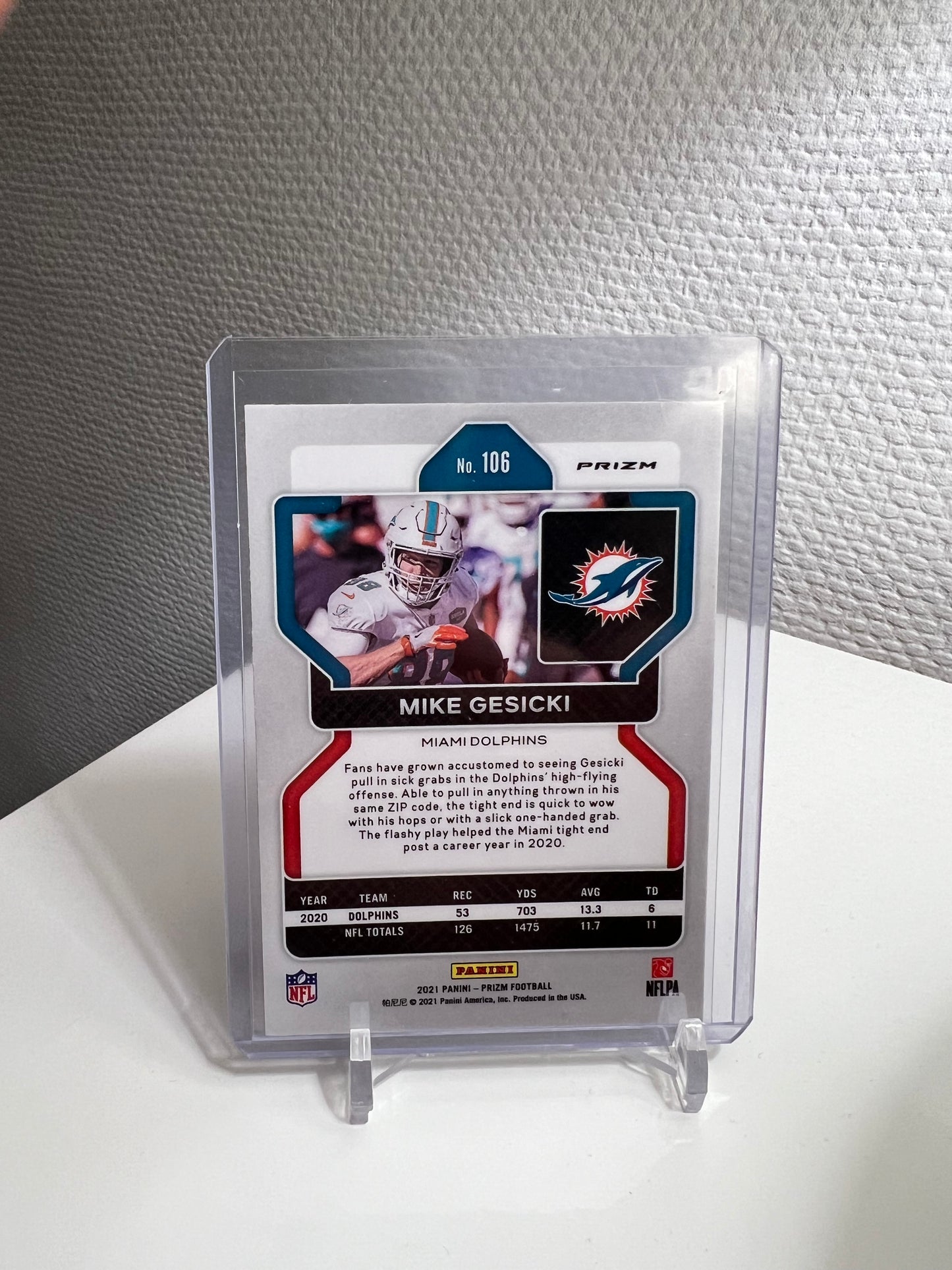 Prizm 21 - Mike Gesicki Green - Miami Dolphins