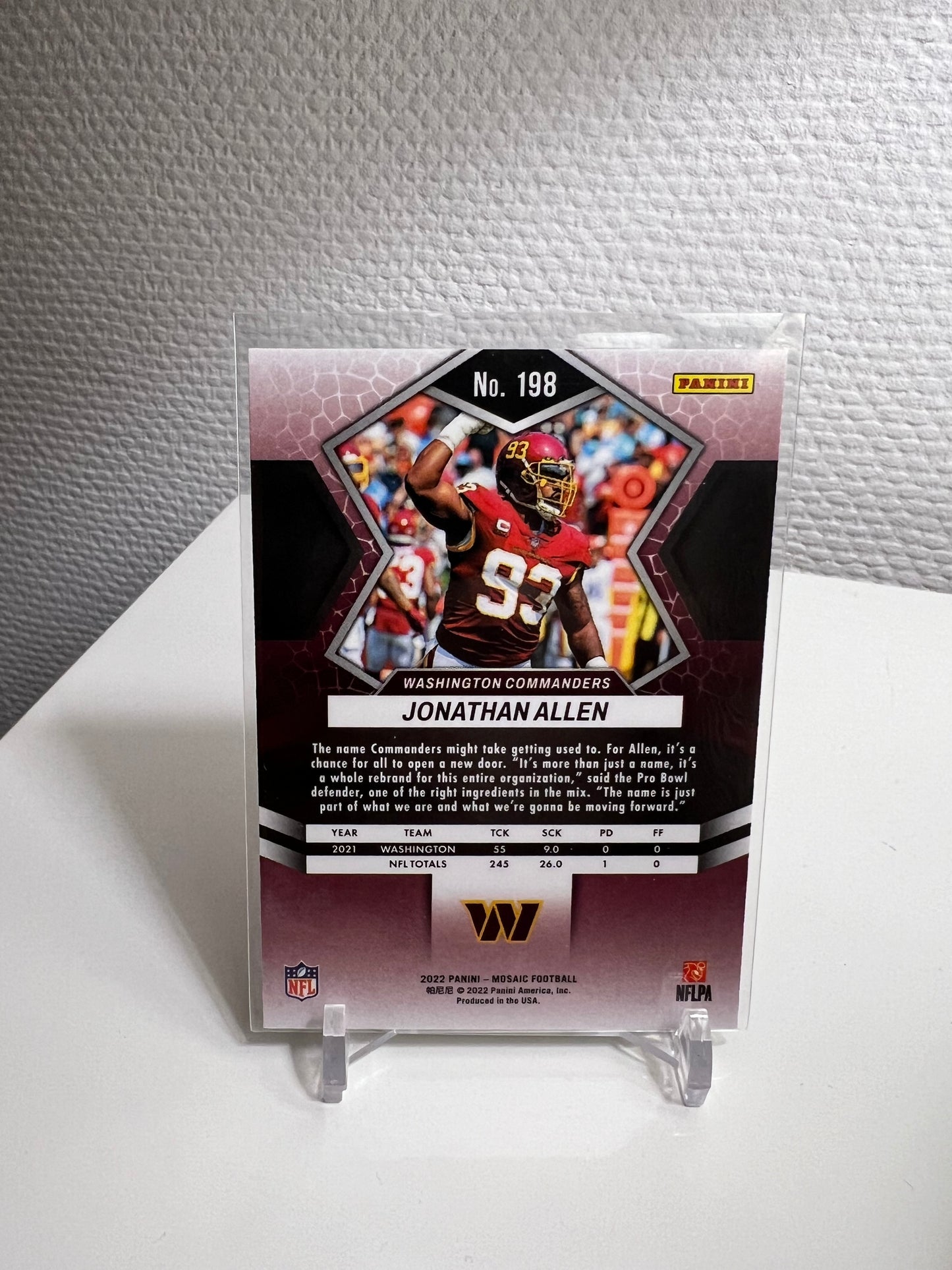Mosaic 22 - Jonathan Allen - Washington Commanders