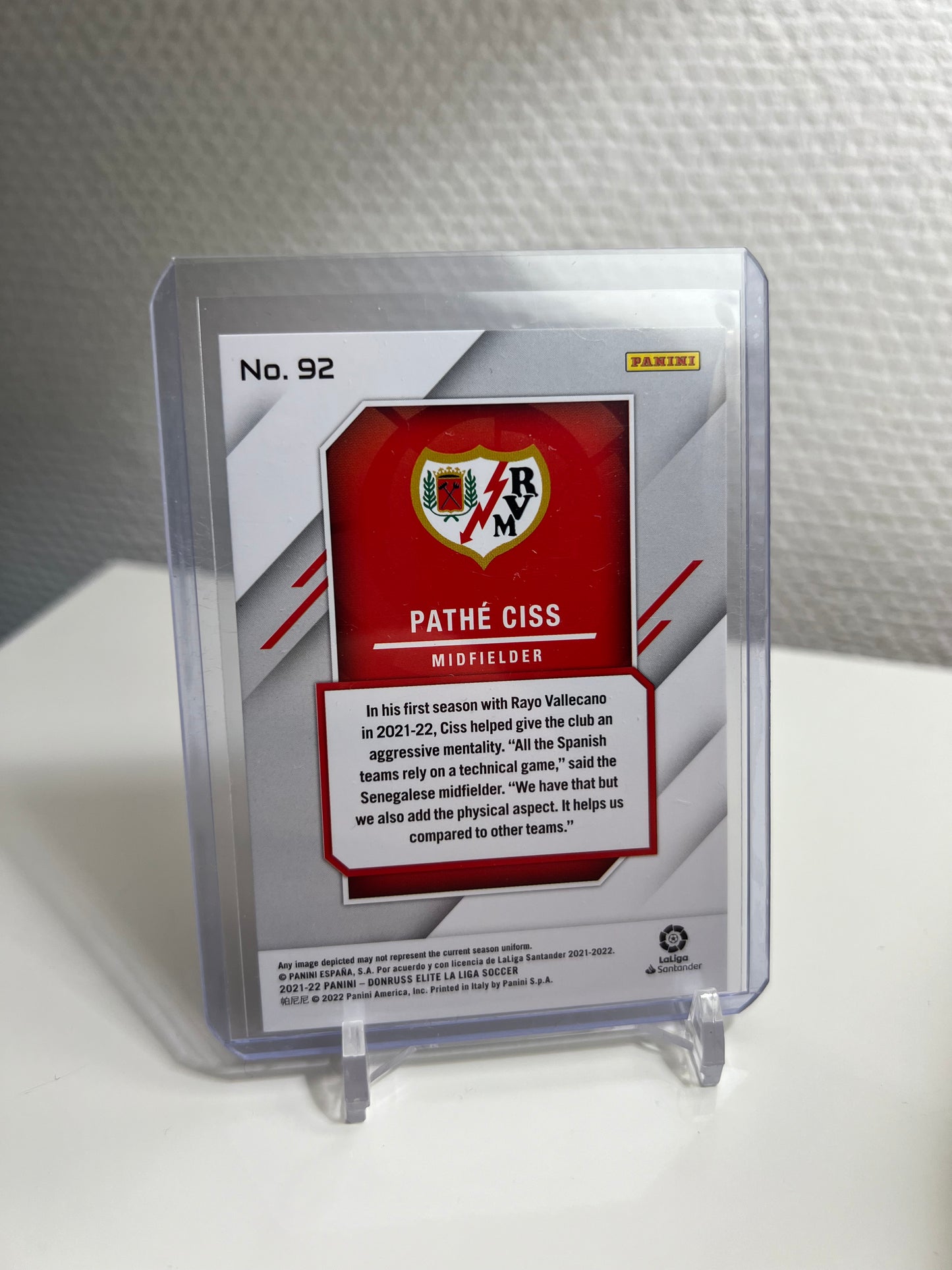 Donruss Elite 21-22 - Pathe Ciss Orange Explosion /49 RC Card - Rayo Vallecano