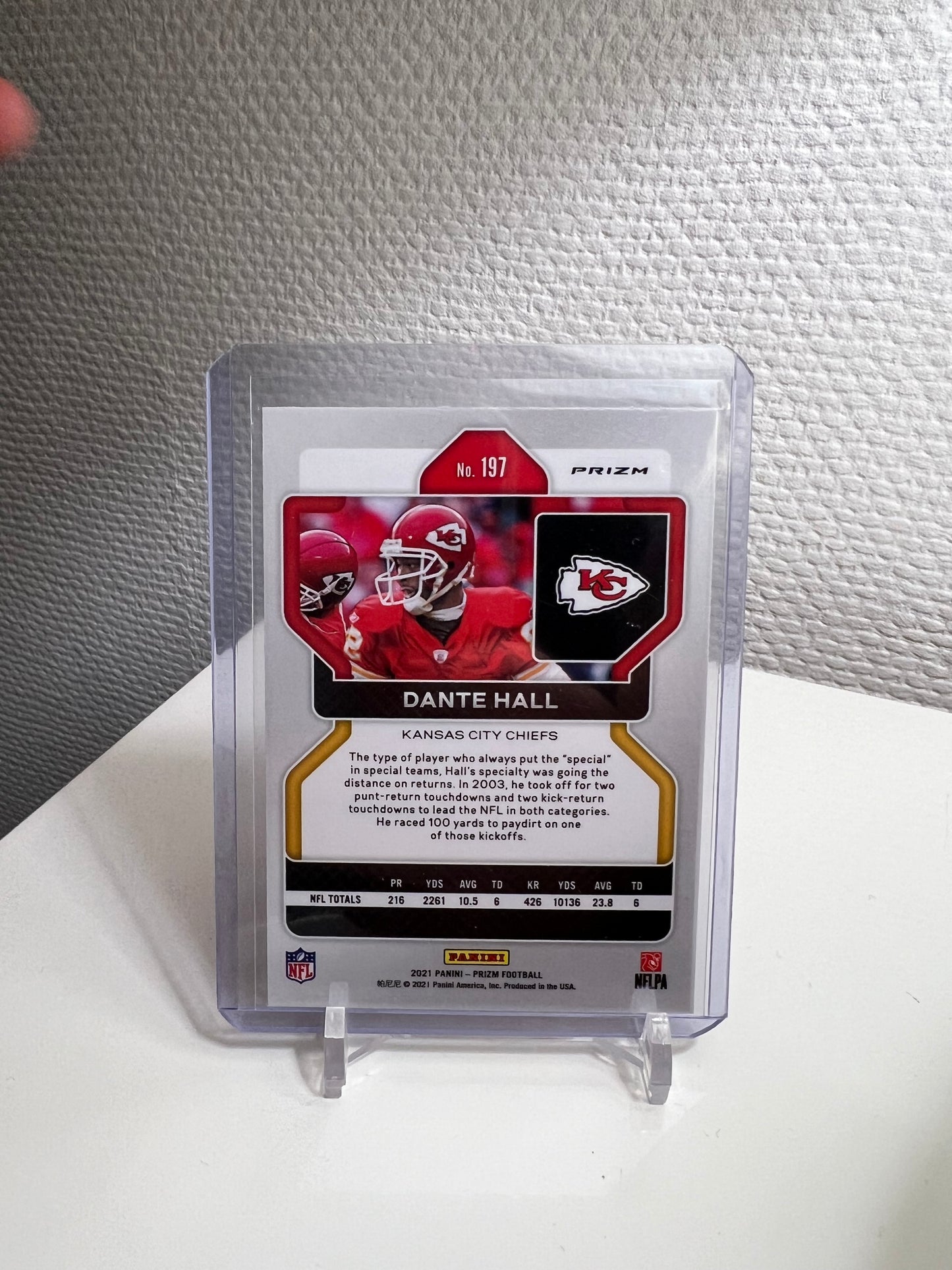Prizm 21 - Dante Hall Orange Velocity - Kansas City Chiefs