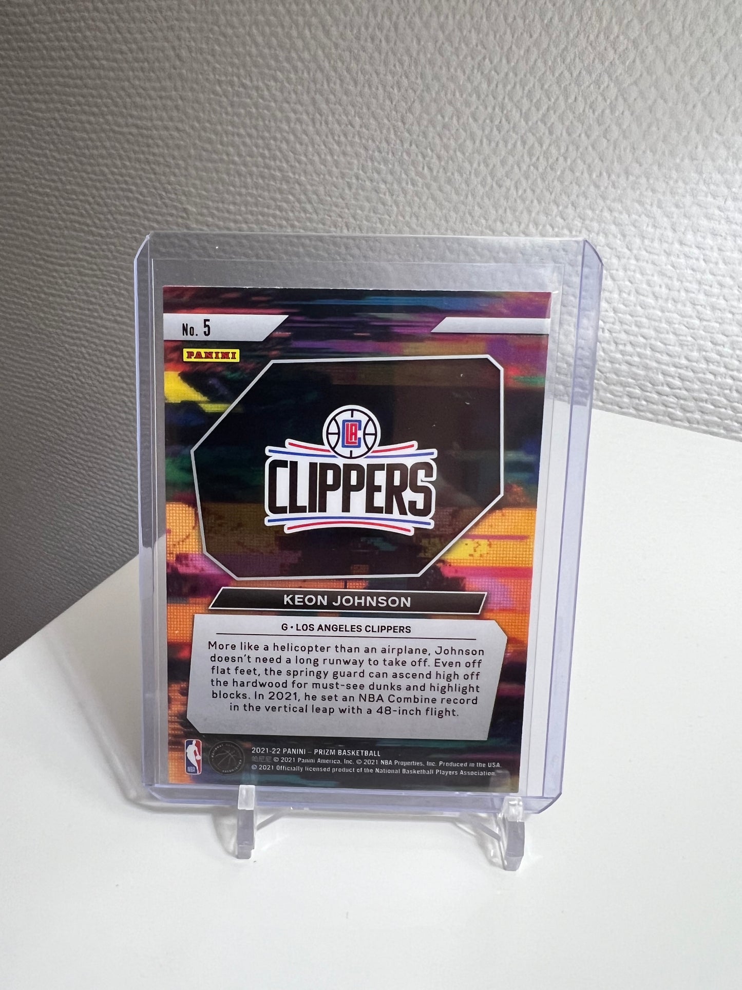 Prizm 21-22 - Keon Johnson Instant Impact RC Card - Los Angeles Clippers
