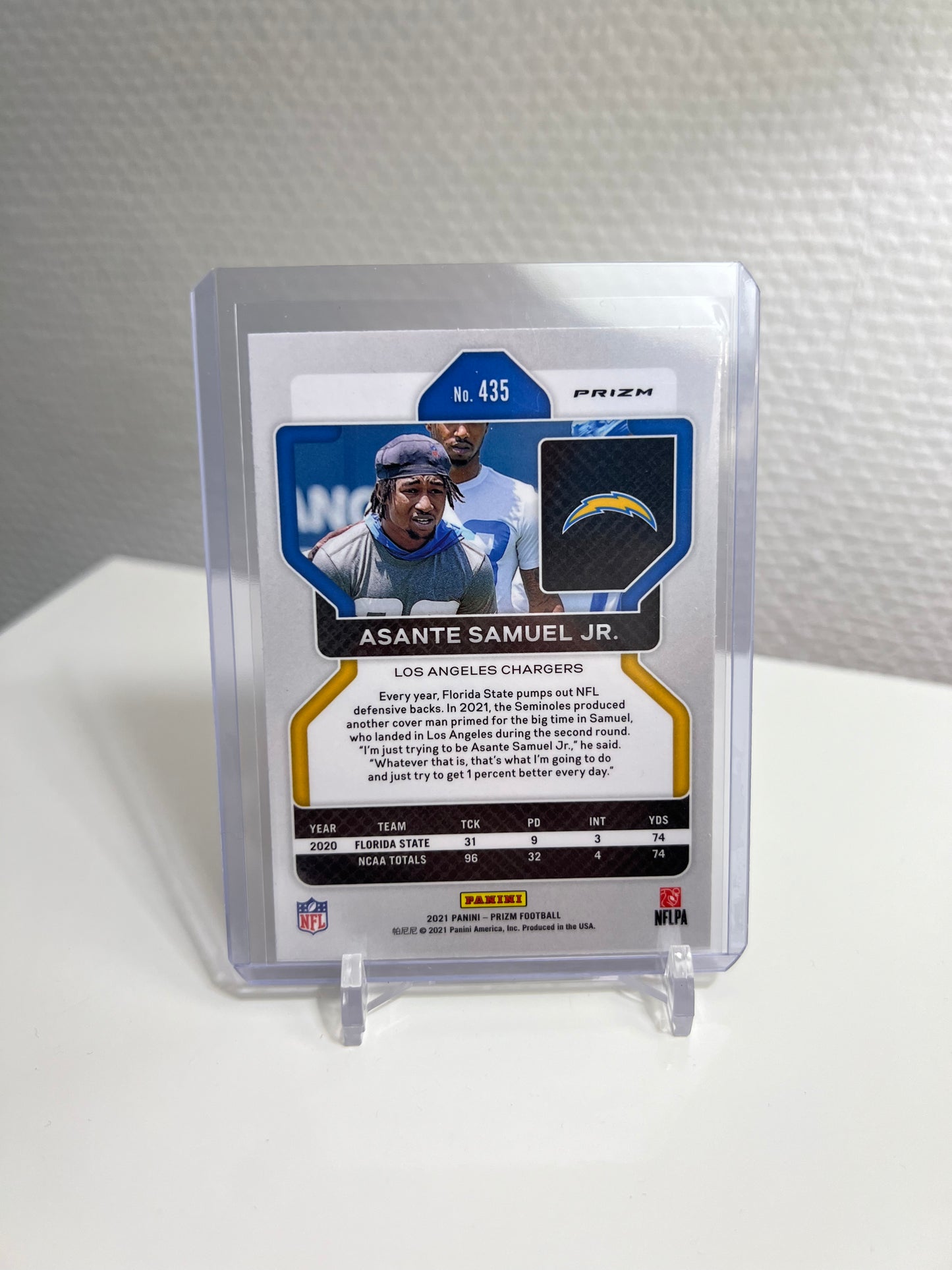 Panini Prizm 21 - Asante Samuel Jr. Tri-Color RC Card - Los Angeles Chargers