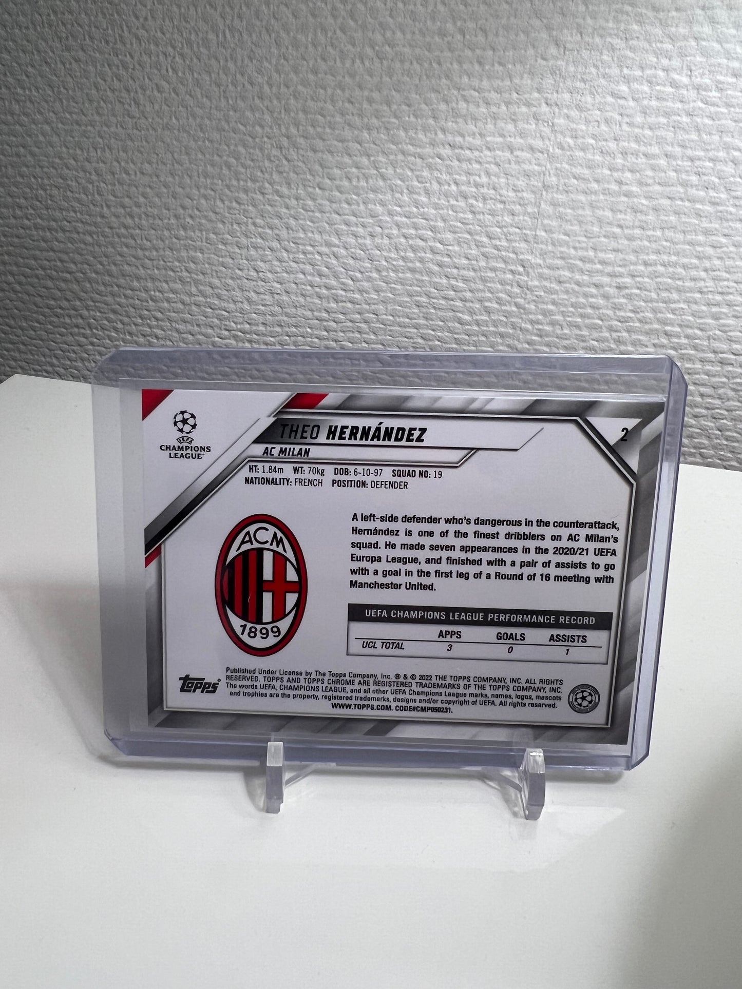 Chrome 21-22 - Theo Hernandez Ray Wave - AC Mailand