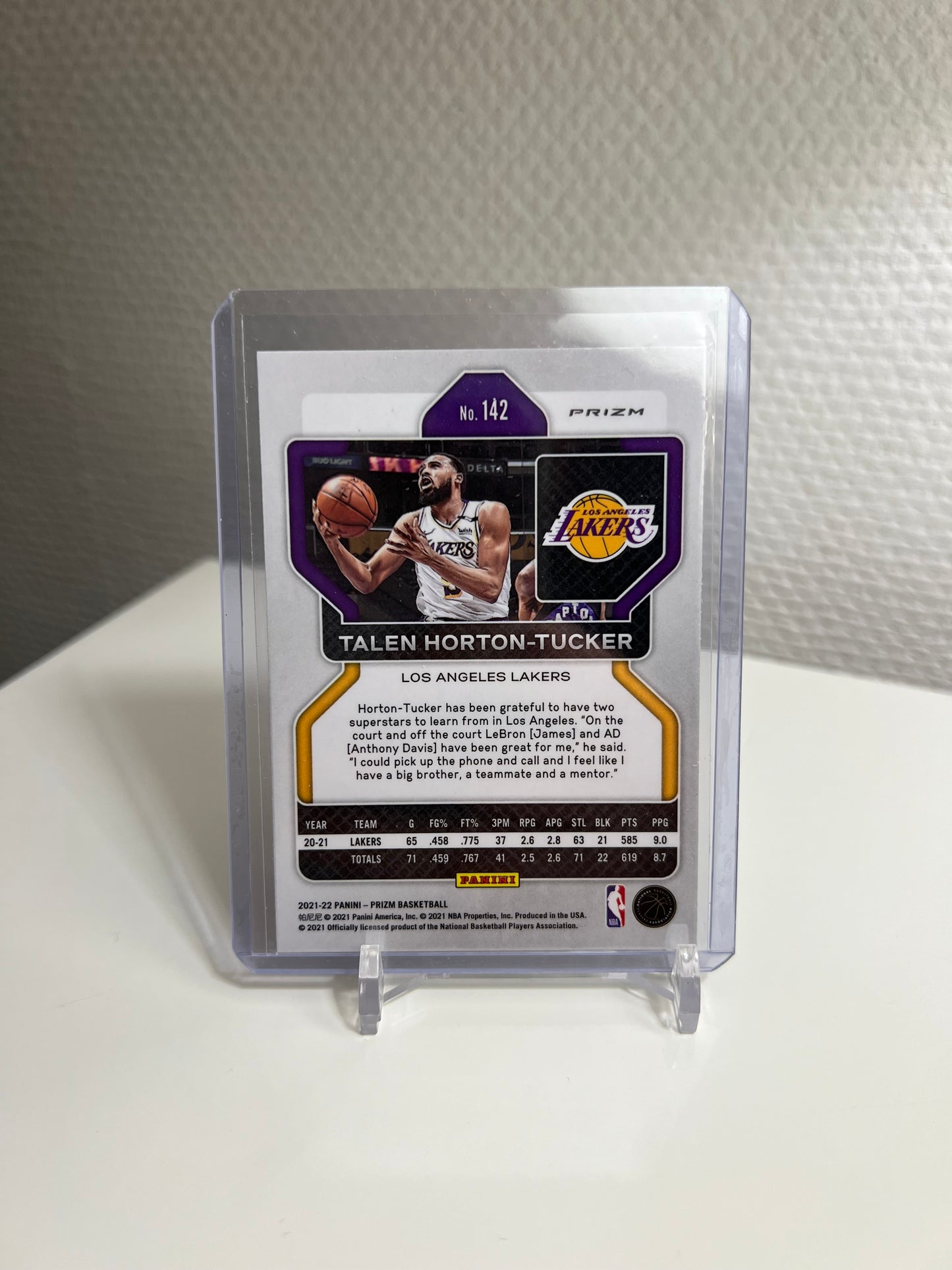 Prizm 21-22 - Talen Horston-Tucker Silver - Los Angeles Lakers