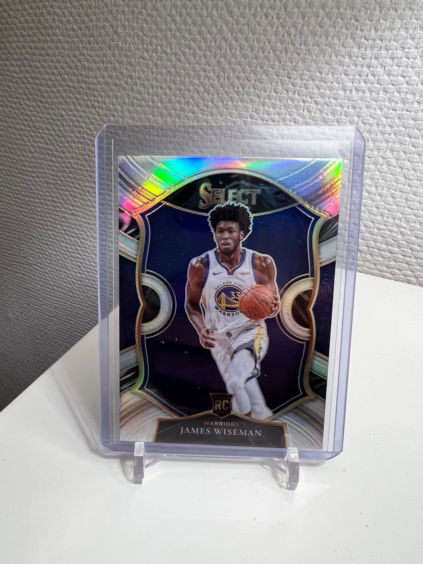 Select Blue 20-21 - James Wiseman Silver Prizm RC Card - Golden State Warriors