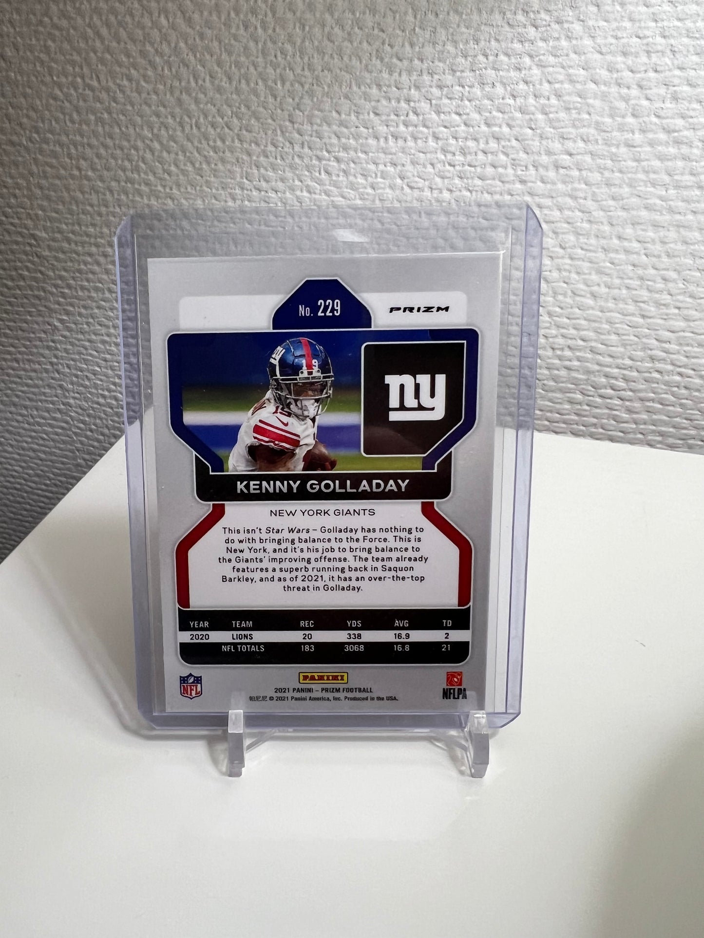 Prizm 21 - Kenny Golladay Tri-Color - New York Giant