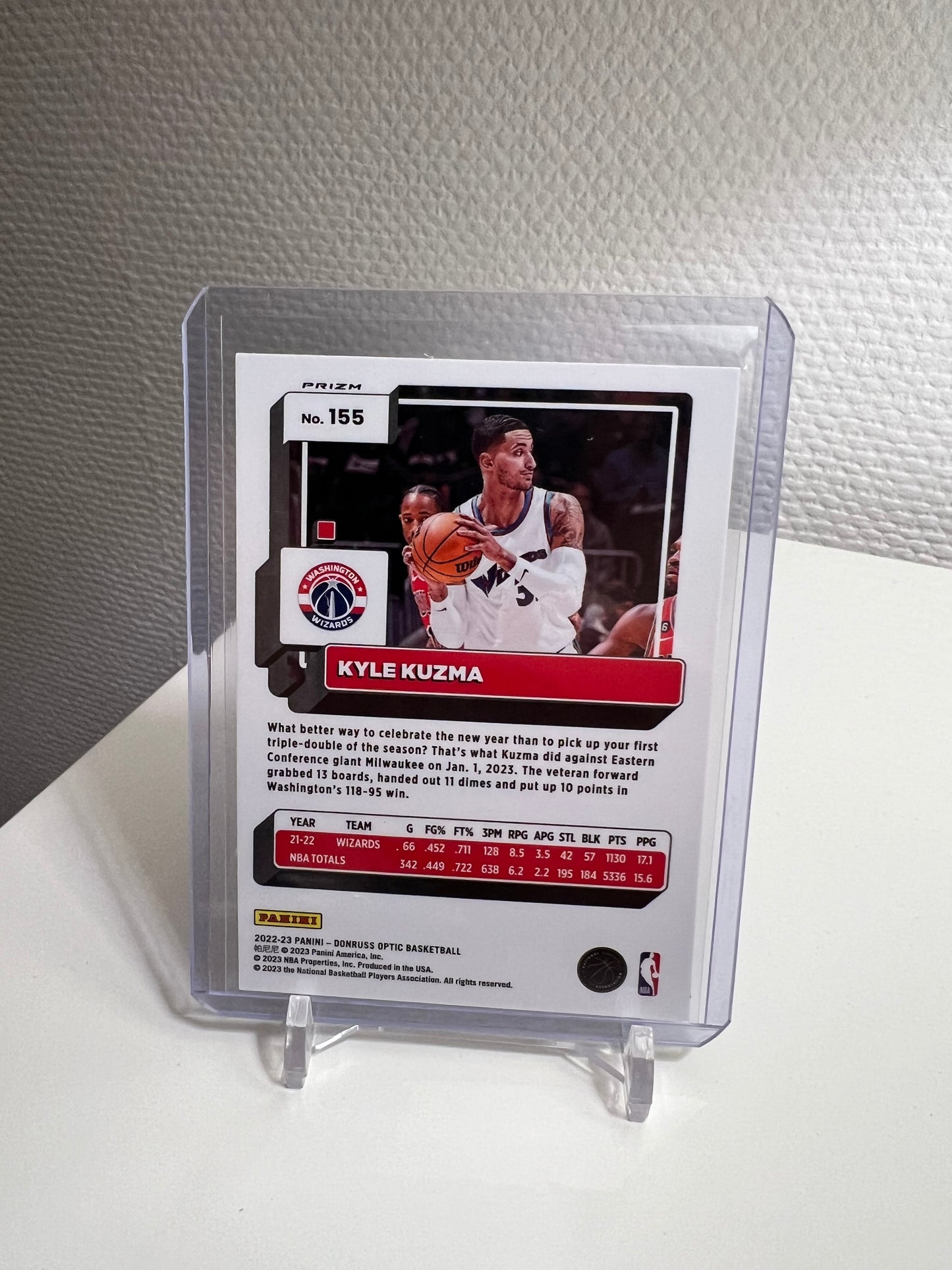 Donruss Optic 22-23 - Kyle Kuzma Silver Prizm - Washington Wizzards