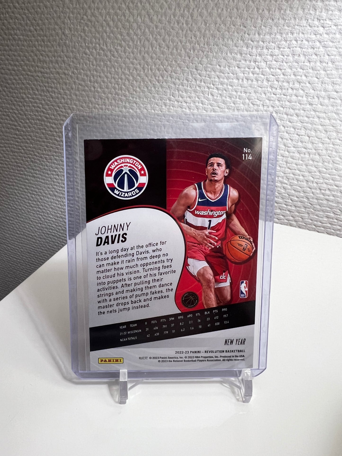 Revolution 22-23 - Johny Davis New Year RC Card - Washington Wizards