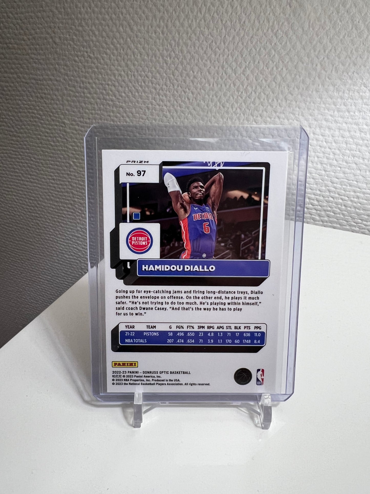 Donruss Optic 22-23 - Hamidou Diallo Hyper Pink Prizm - Detroit Pistons
