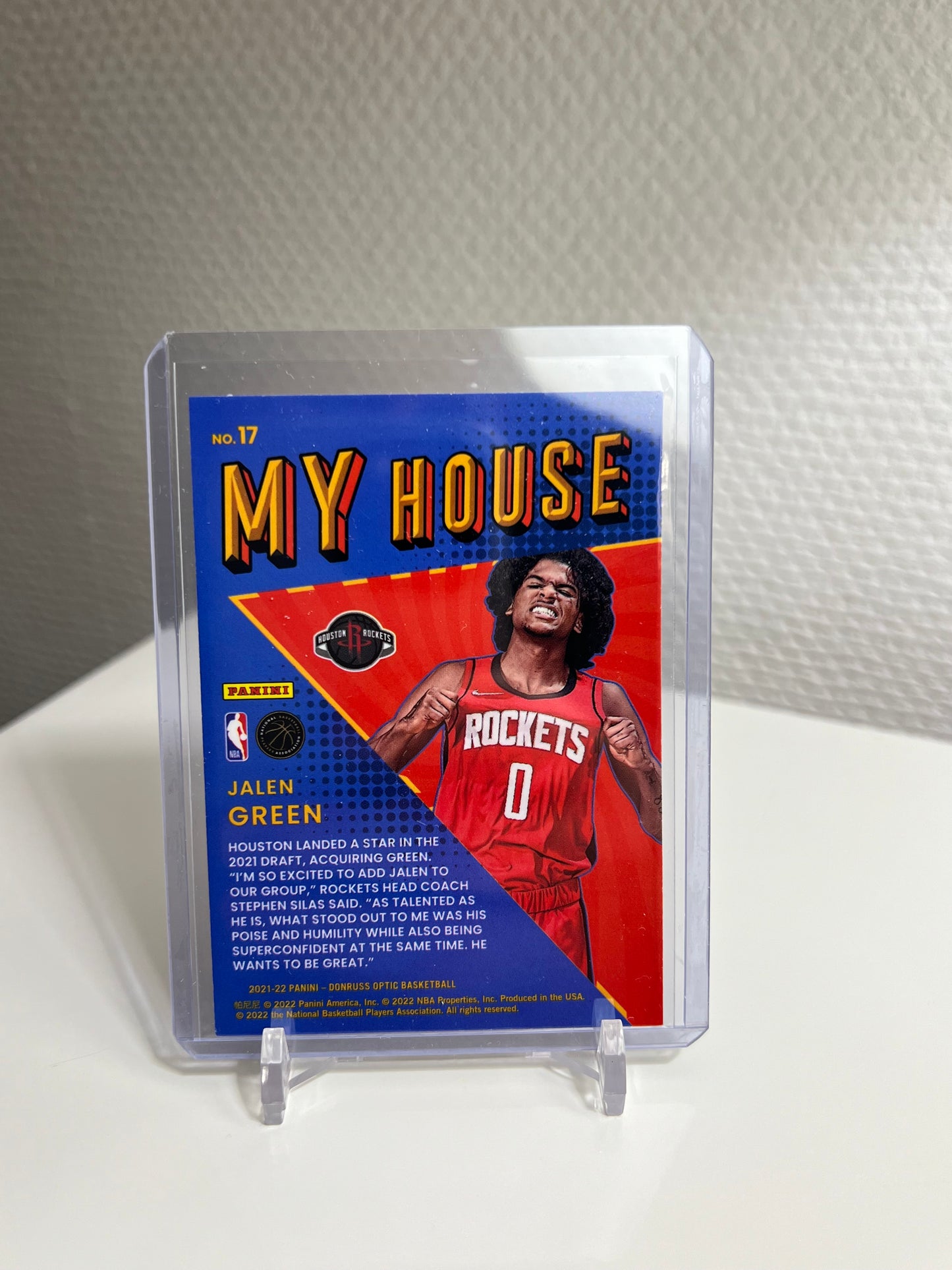 Donruss Optic 21-22 - Jalen Green My House RC Card - Houston Rockets