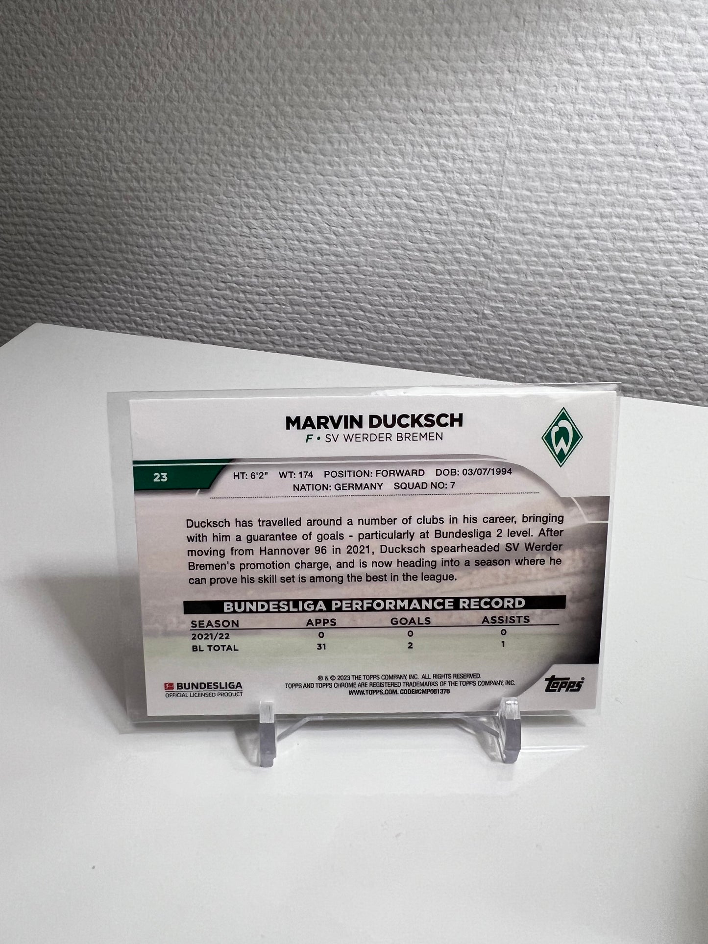 Chrome 22-23 - Marvin Ducksch - SV Werder Bremen