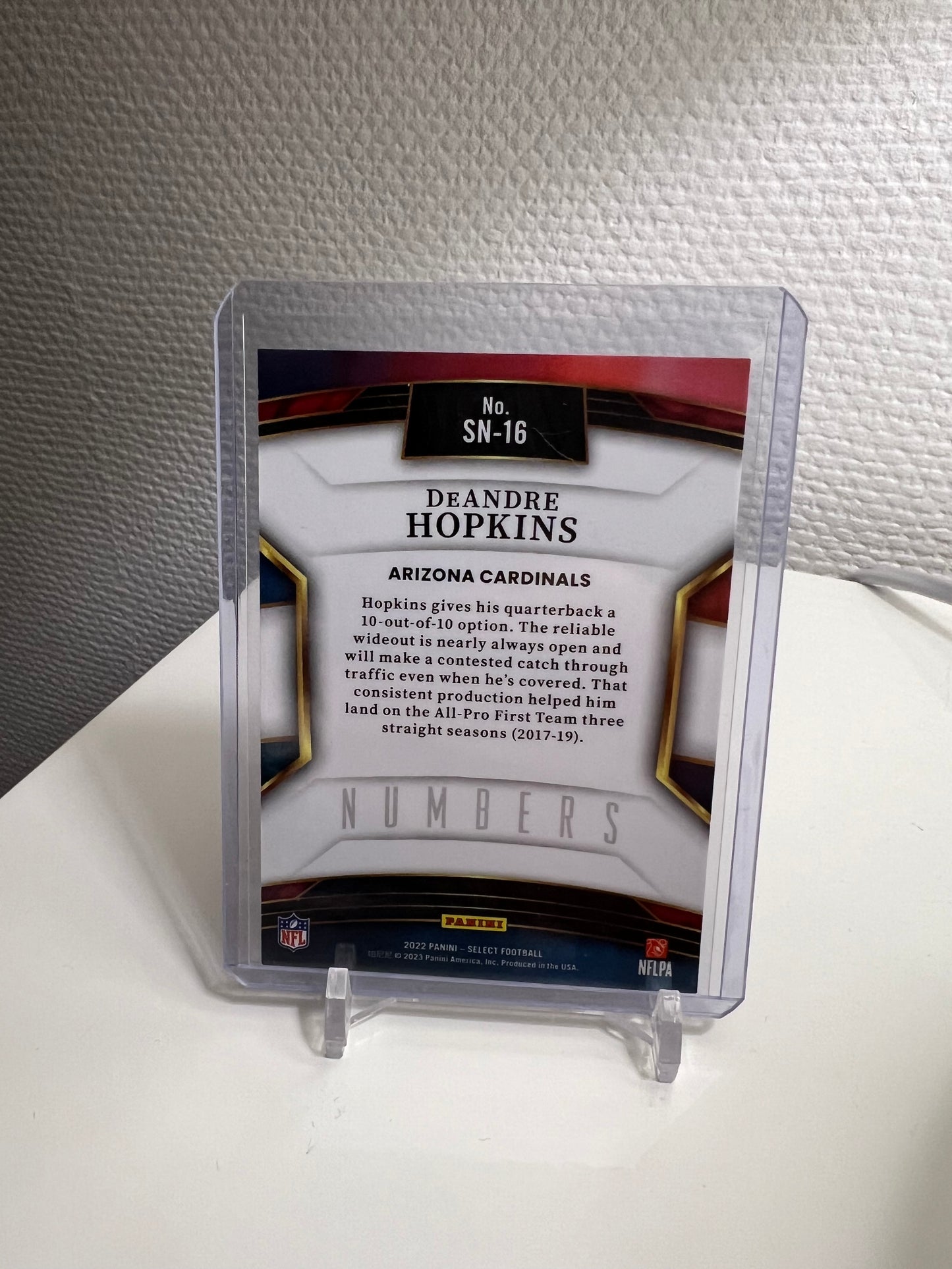 Select 22 - DeAndre Hopkins Numbers 10 - Ariozona Cardinals #SN-16