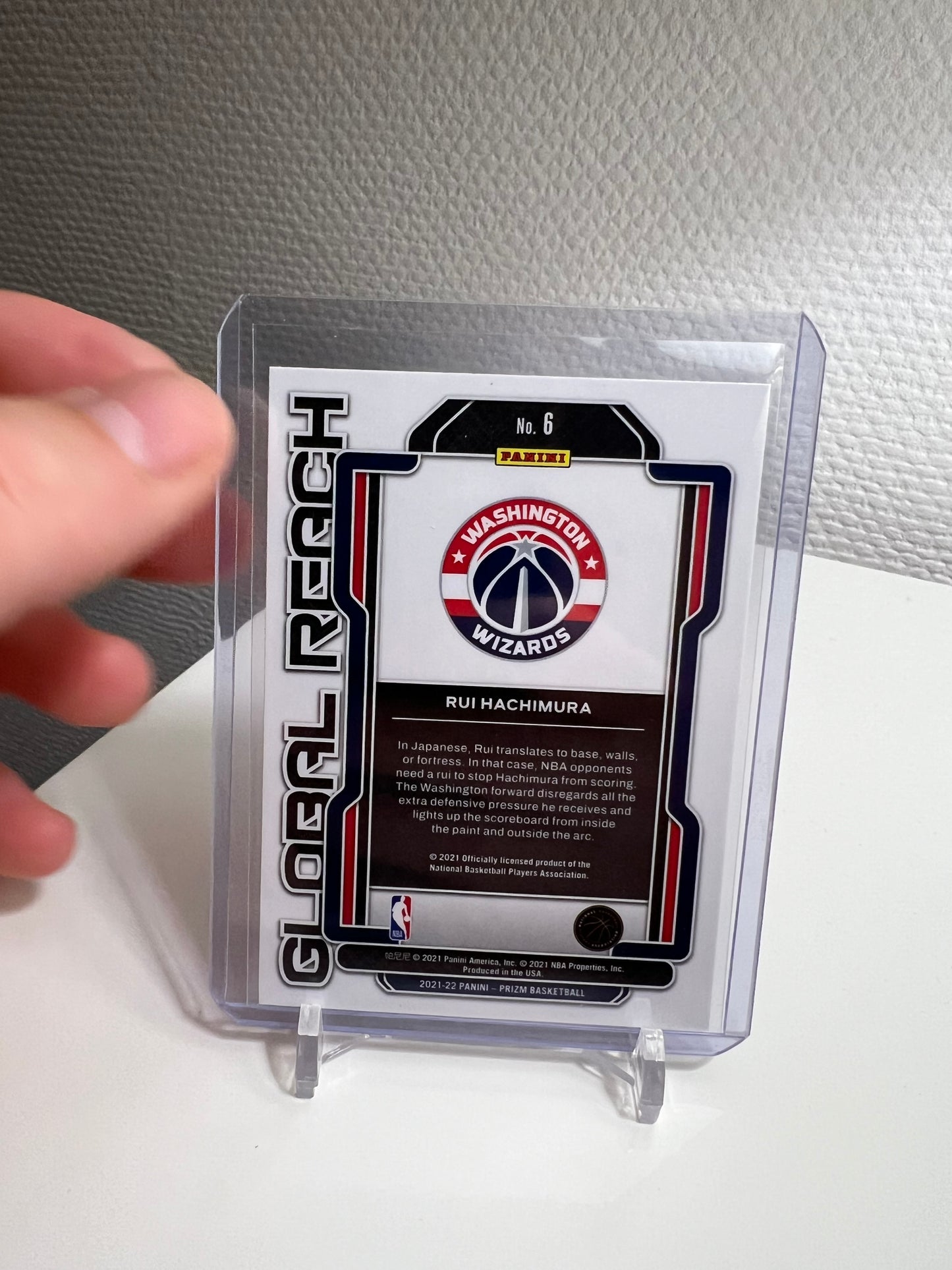 Prizm 21-22 - Rui Hachimure Global Reach - Washington Wizards