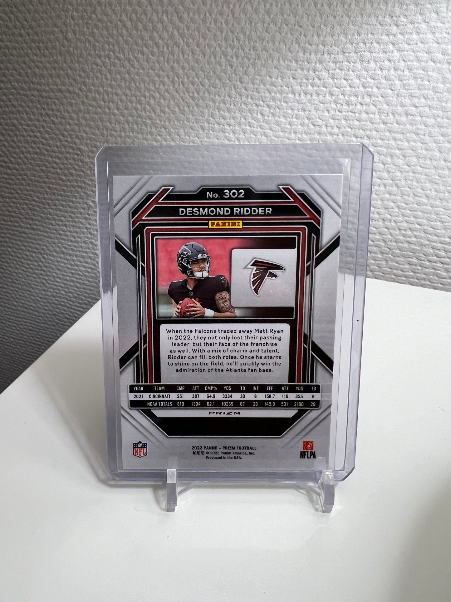 Prizm 22 - Desmond Ridder Green RC Card - Atlanta Falcons