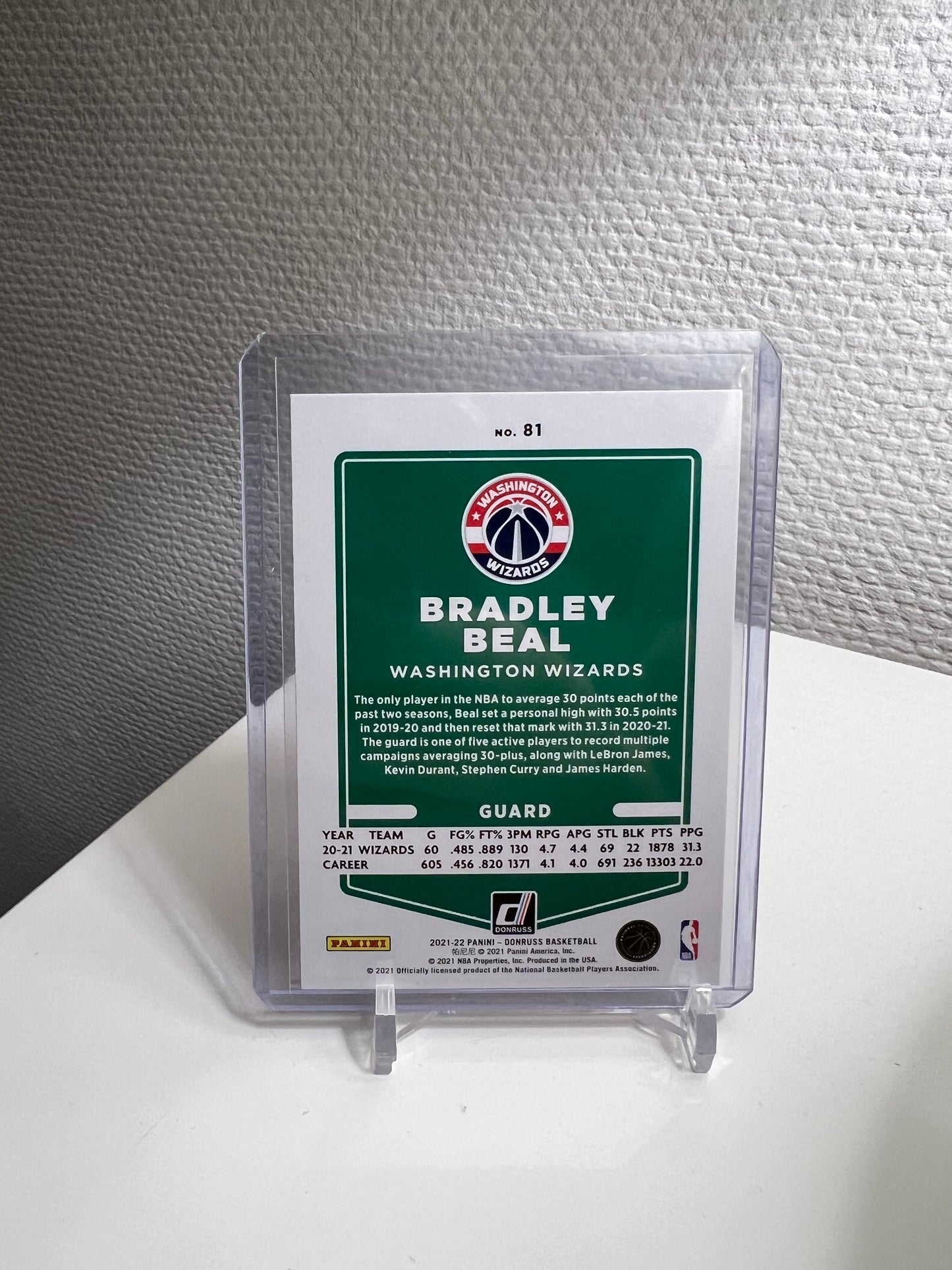 Donruss 21-22 - Bradley Beal Orange Laser - Washington Wizards