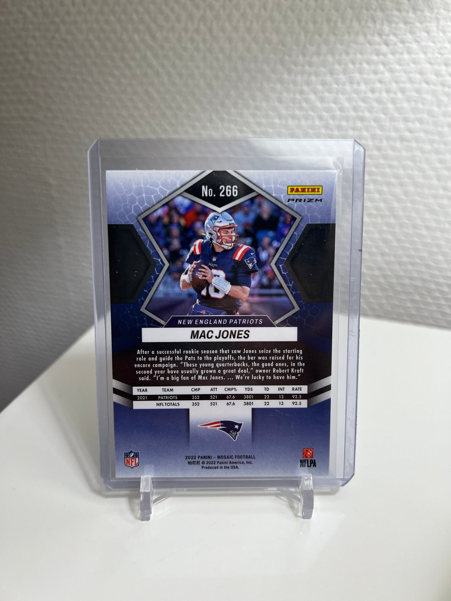Mosaic 22 - Mac Jones Silver Prizm National Pride - New England Patriots