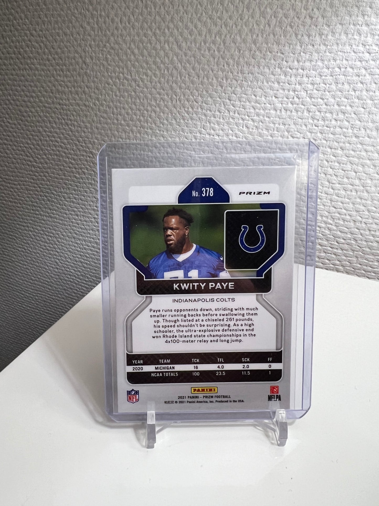 Prizm 21 - Kwity Paye Orange Velocity RC Card - Indianapolis Colts