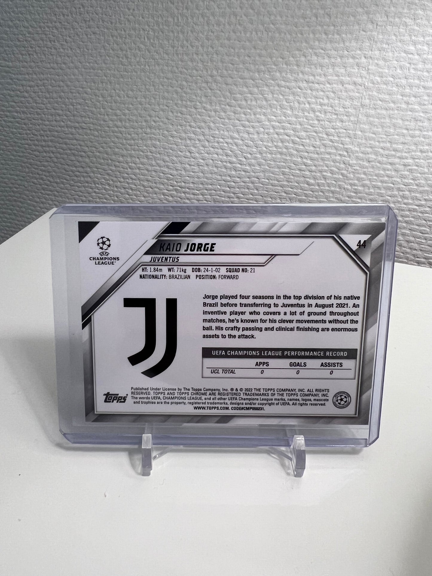 Chrome 21-22 - Kaio Jorge RC Card Ray Wave - Juventus Turin