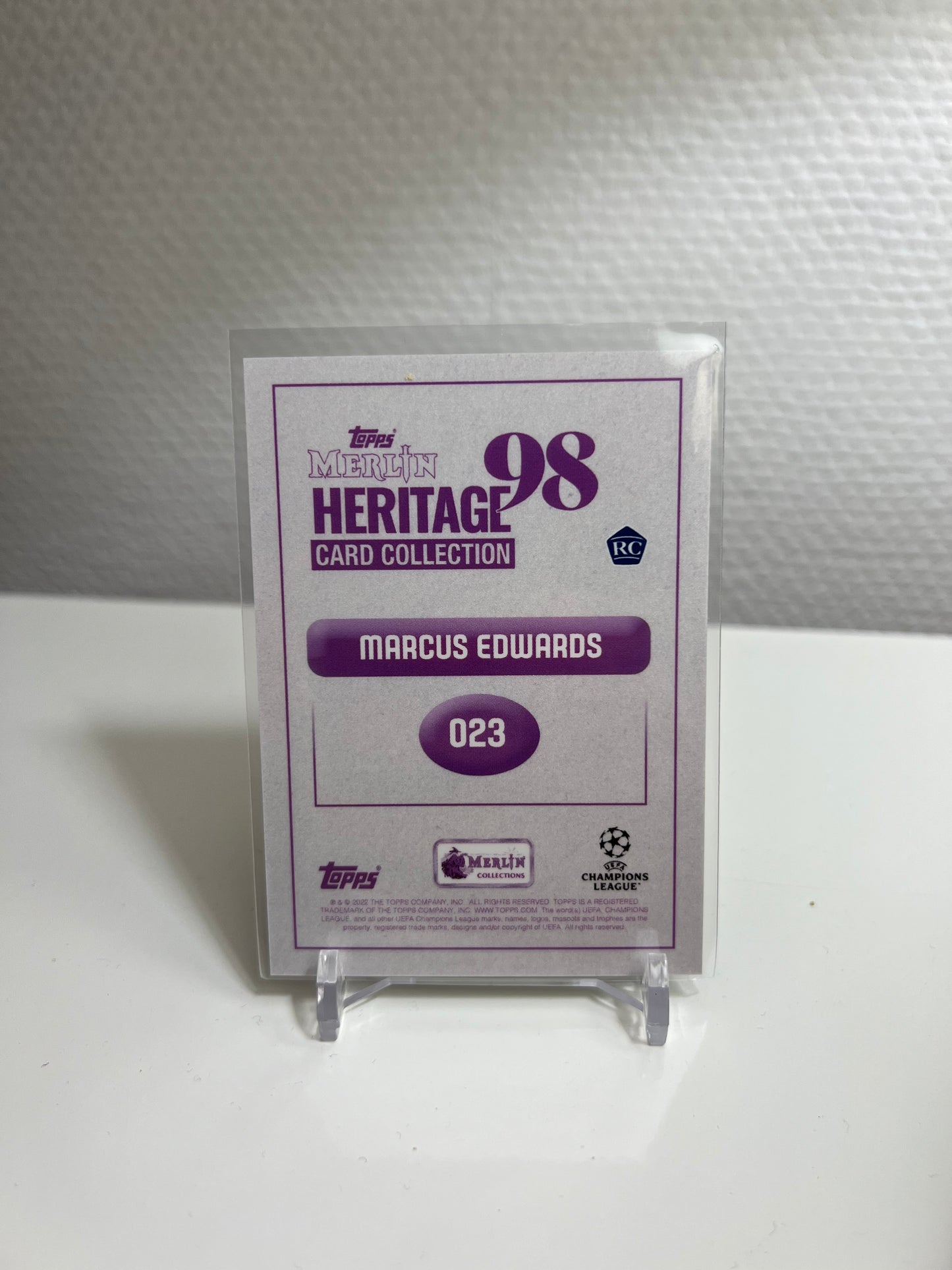 Merlin Heritage 98 22-23 - Marcus Edwards RC Card - Sporting Lissabon