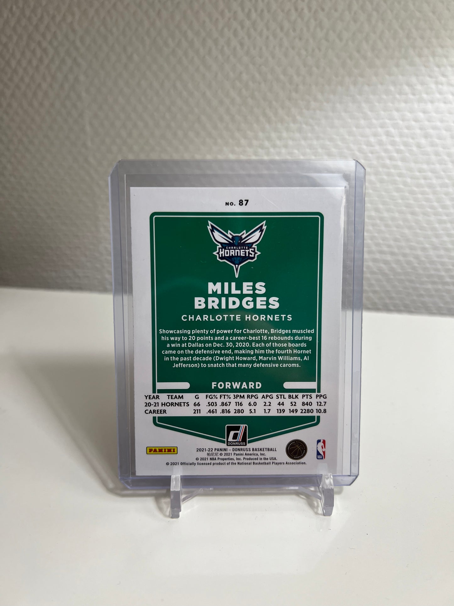 Donruss 21-22 - Miles Bridges Pink Laser - Charlotte Hornets