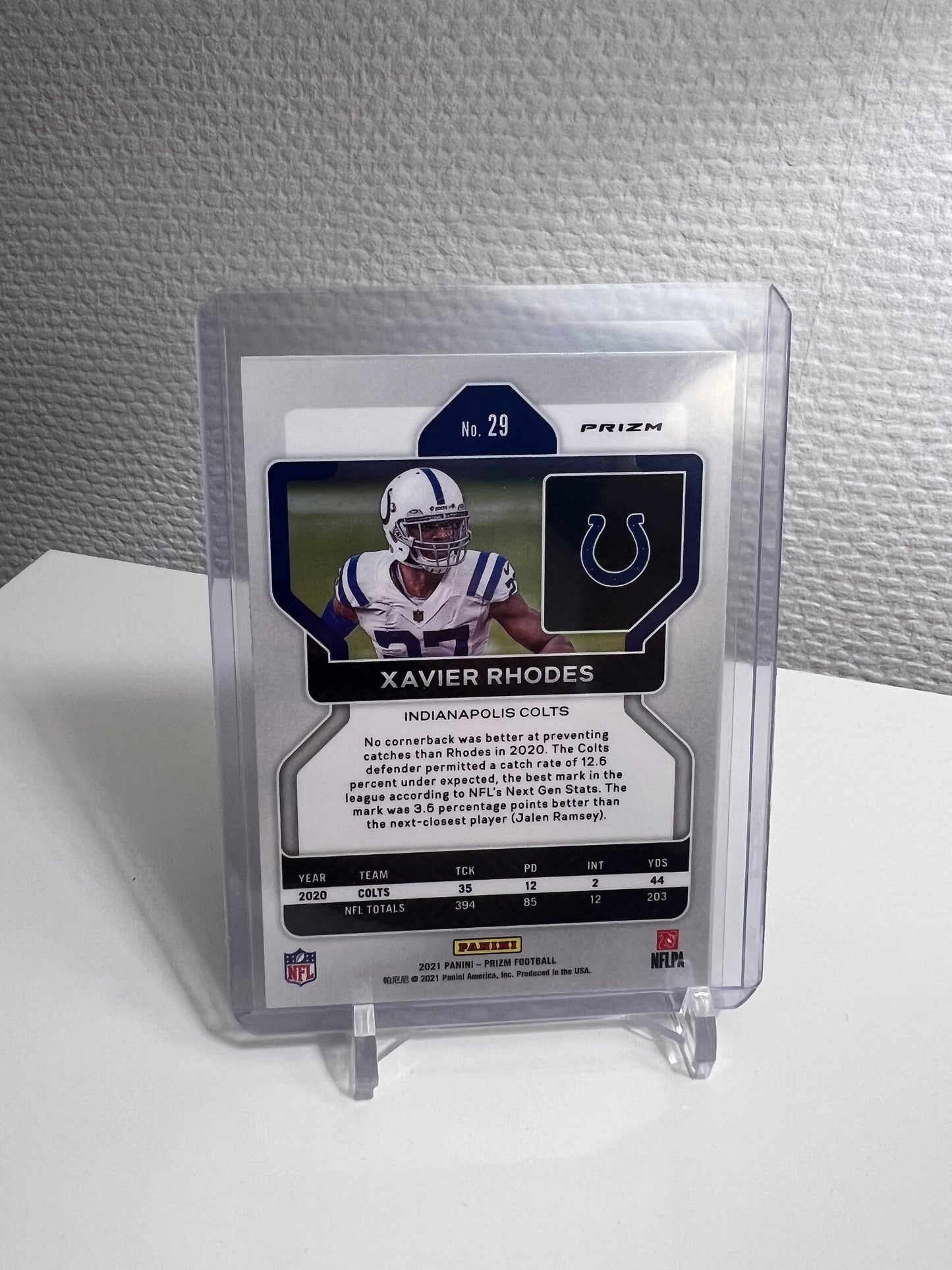 Prizm 21 - Xavier Rhodes Silver Prizm - Indianapolis Colts