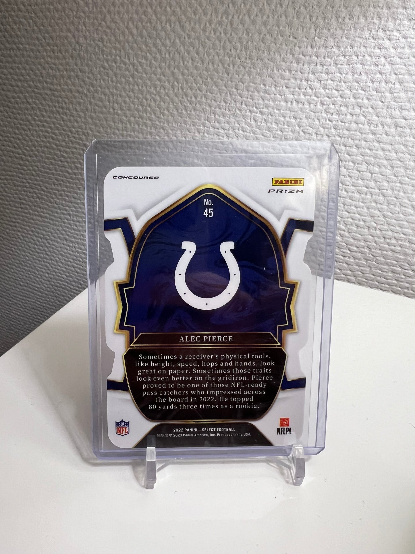 Select 22 - Alec Pierce Tri-Color Die-Cut RC-Card Prizm - Indianapolis Colts