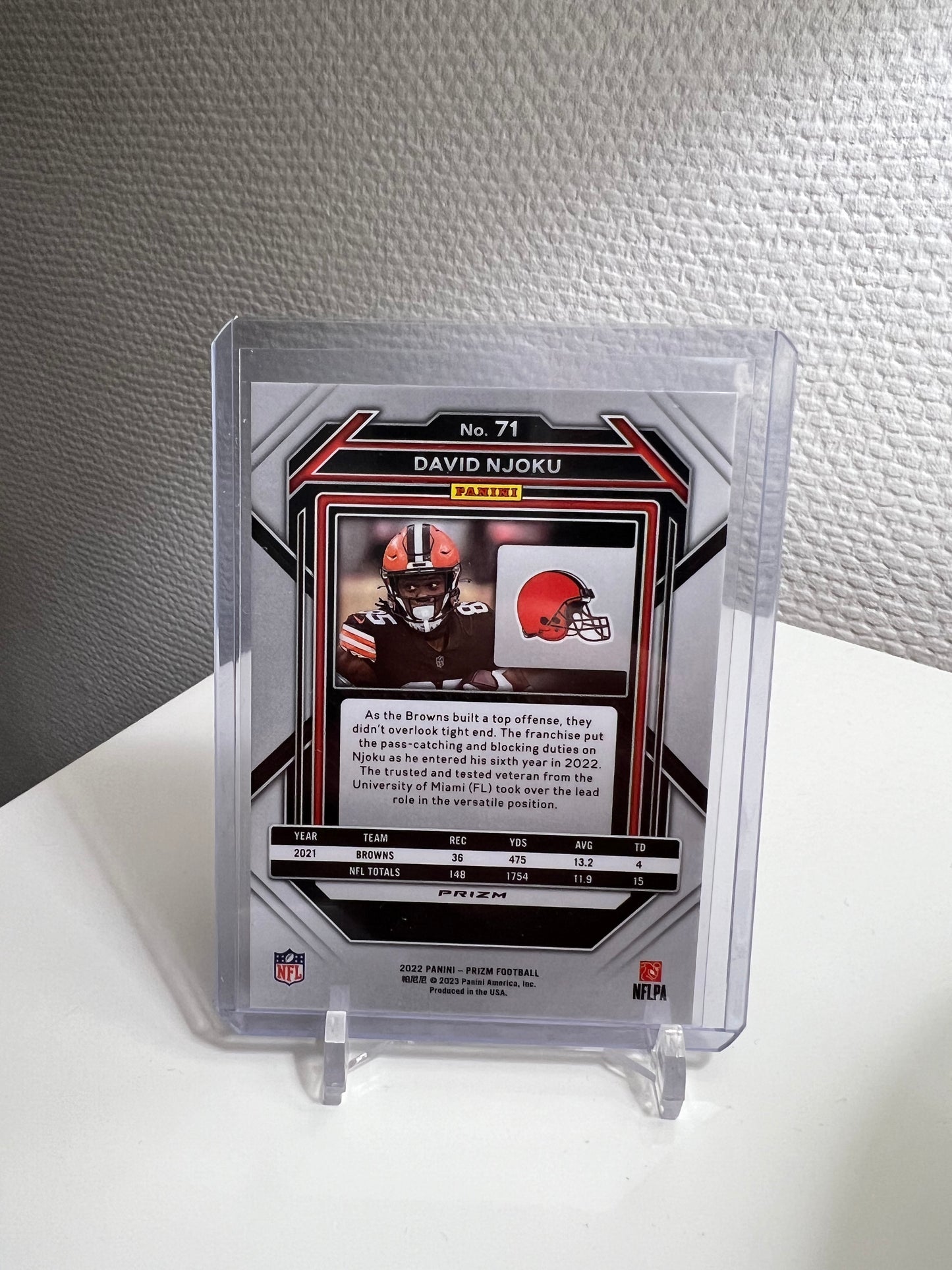 Prizm 22 - David Njoku Tri-Color RC-Card - Cleveland Browns