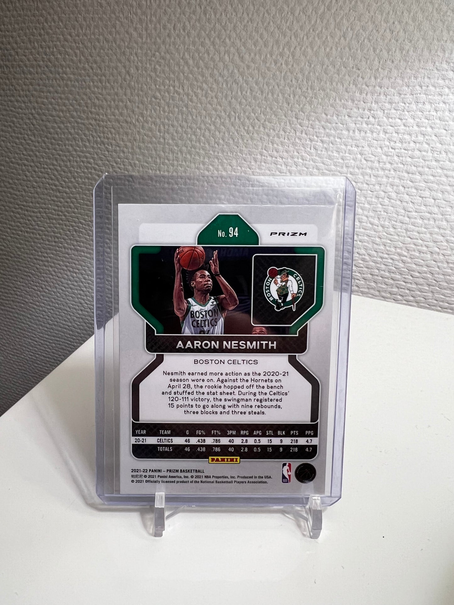Prizm 21-22 - Aaron Nesmith Tri-Color - Bostom Celtics