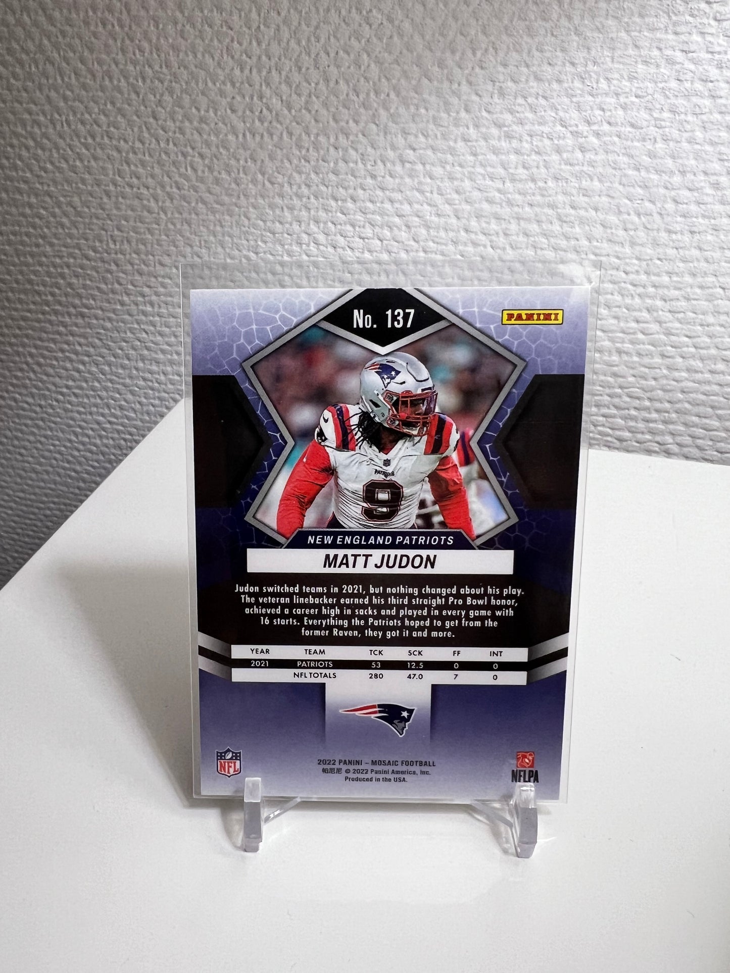 Mosaic 22 - Matt Judon - New England Patriots