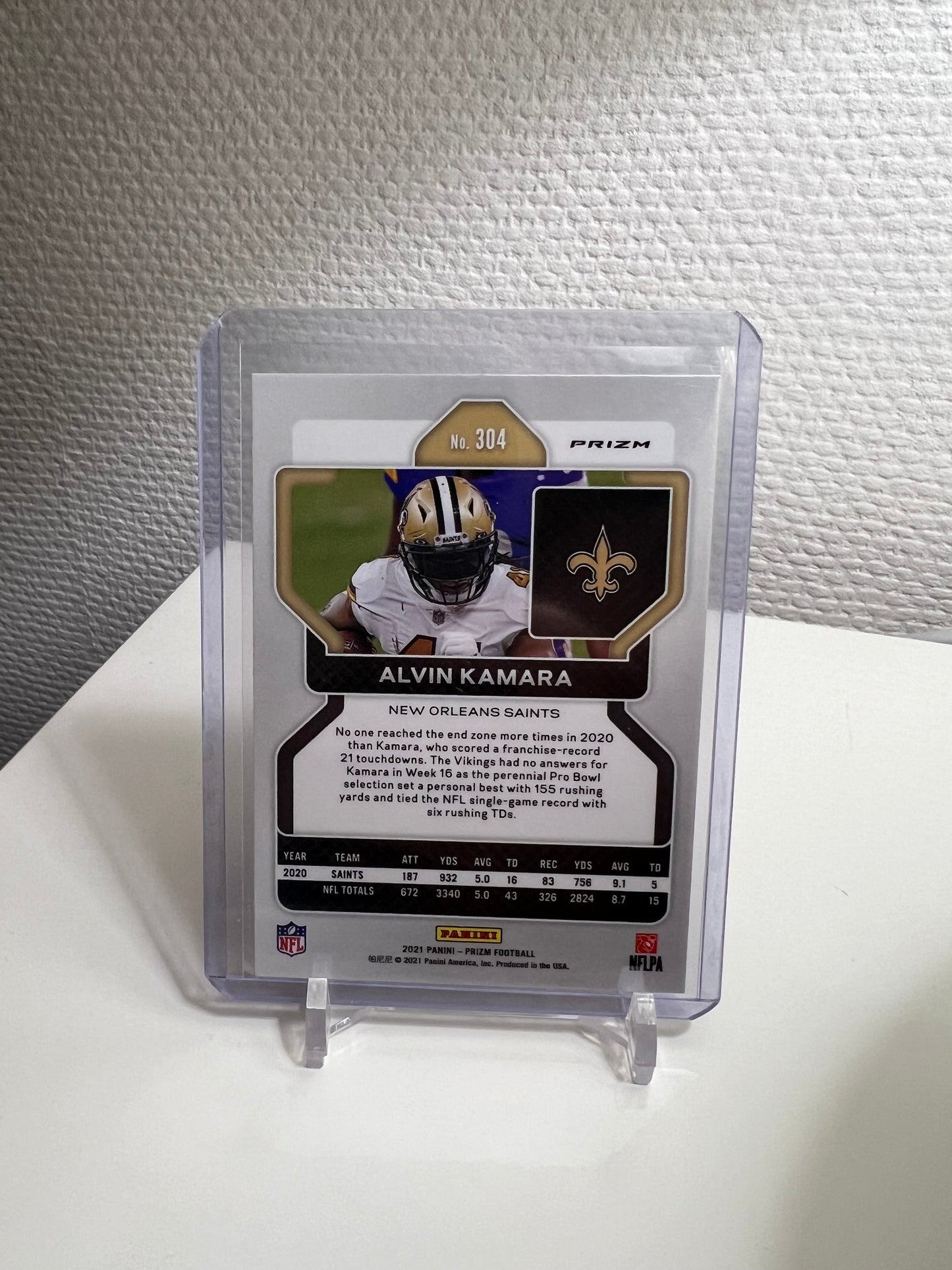 Prizm 21 - Alvin Kamara Orange Velocity - New Orleans Saints