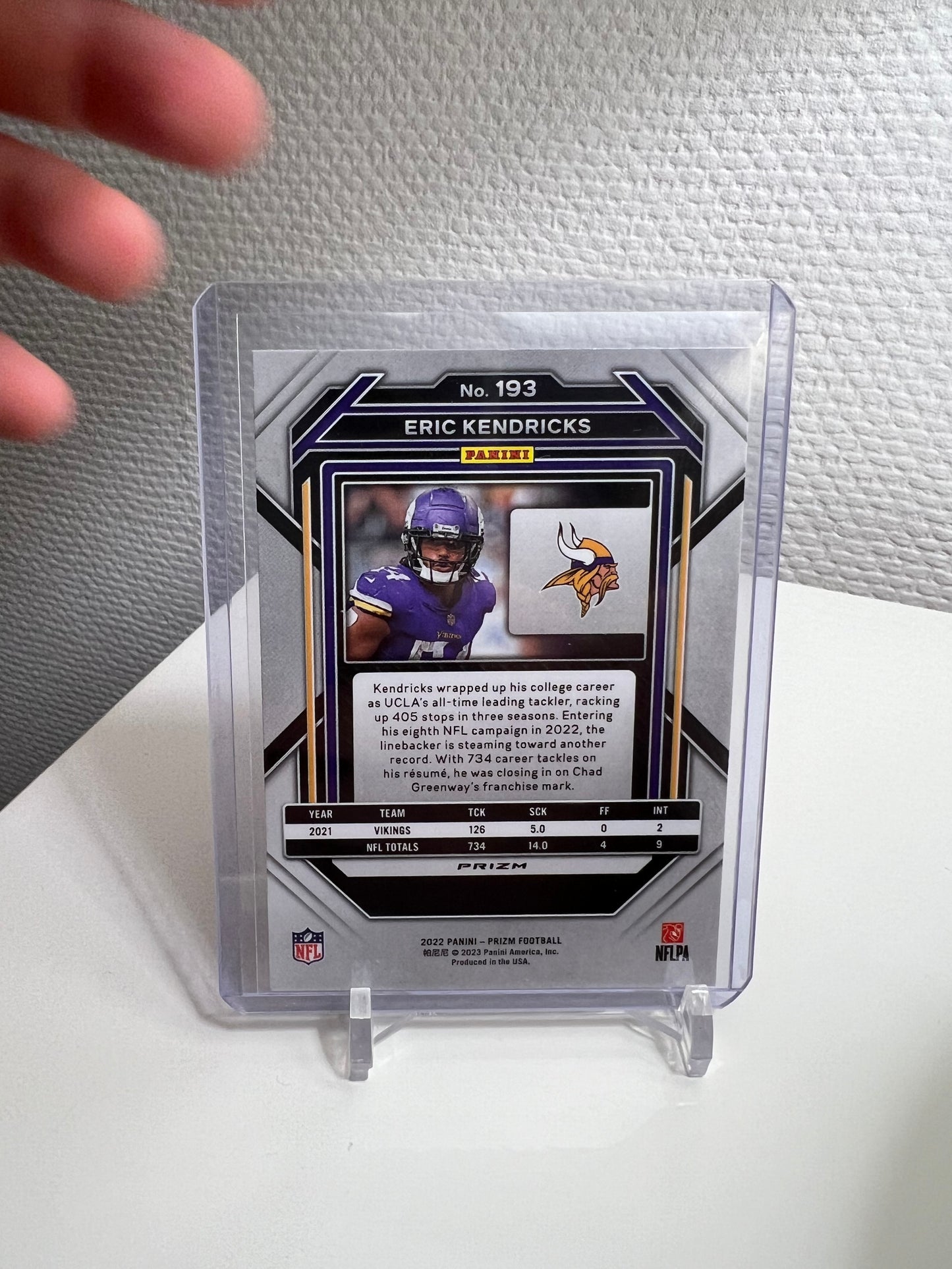 Prizm 22 - Eric Kendricks Tri-Color - Minnesota Vikings