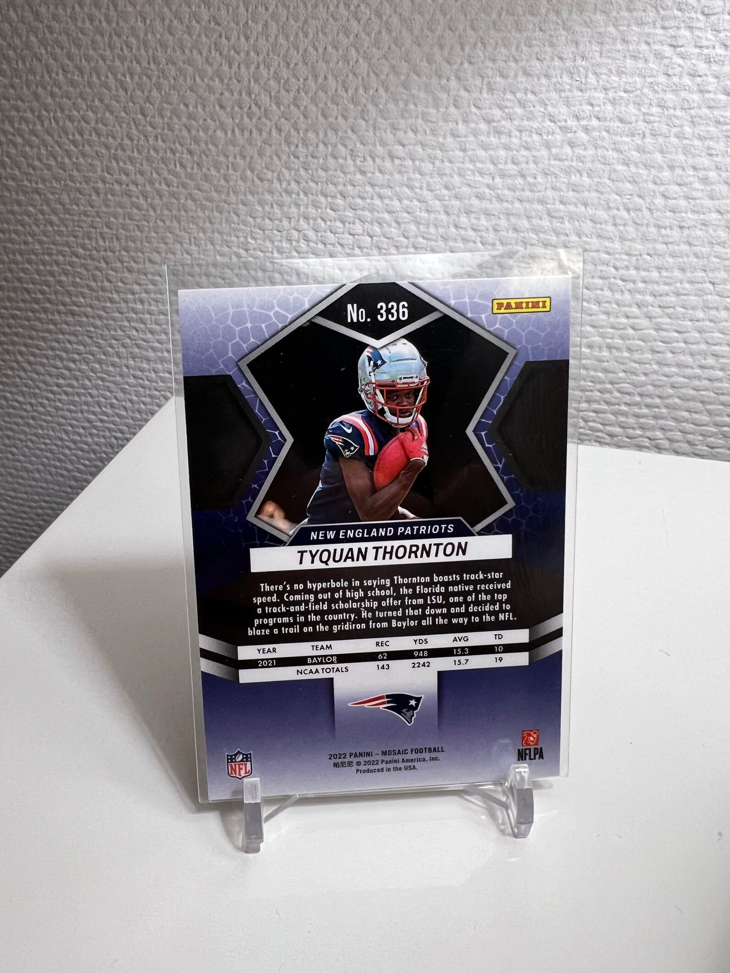 Mosaic 22 - Tyquan Thornton RC Card - New England Patriots