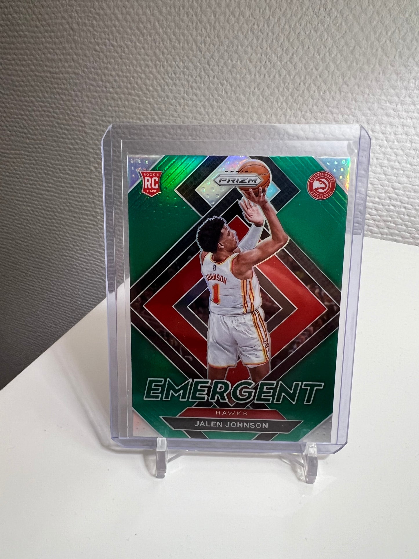 Prizm 21-22 - Jalen Johnson Emergent Green RC Card - Atlanta Hawks