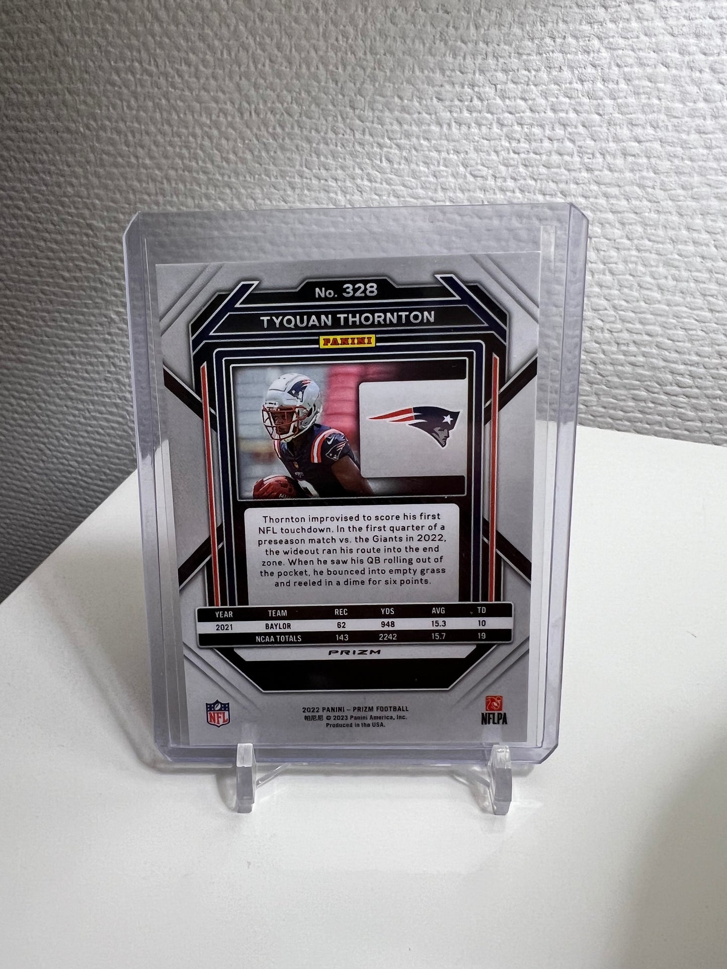 Prizm 22 - Tyquan Thornton Green RC Card - New England Patriots